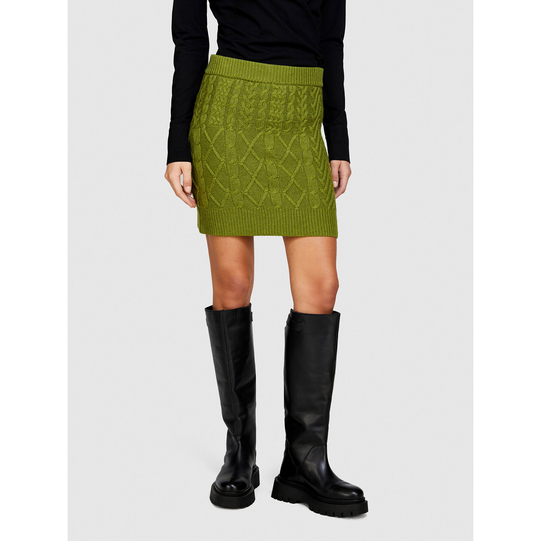 Sisley Мини пола 17L3M0008 Зелен Slim Fit - Pepit.bg
