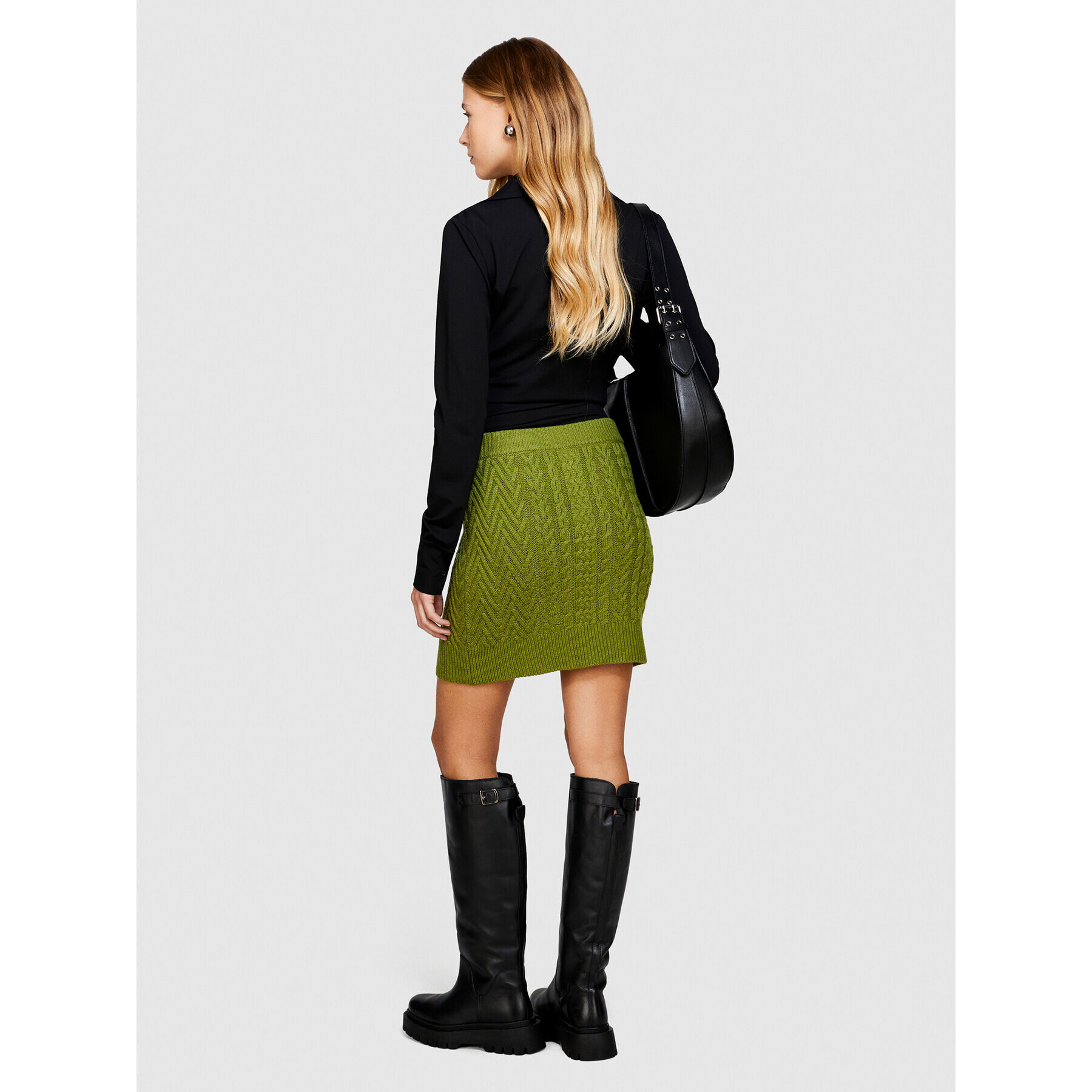 Sisley Мини пола 17L3M0008 Зелен Slim Fit - Pepit.bg