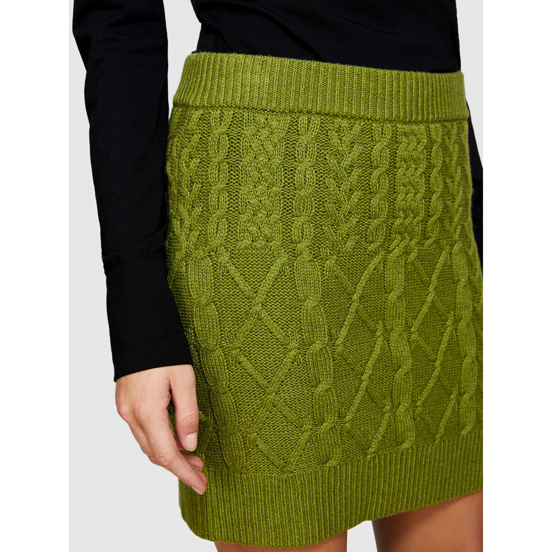 Sisley Мини пола 17L3M0008 Зелен Slim Fit - Pepit.bg