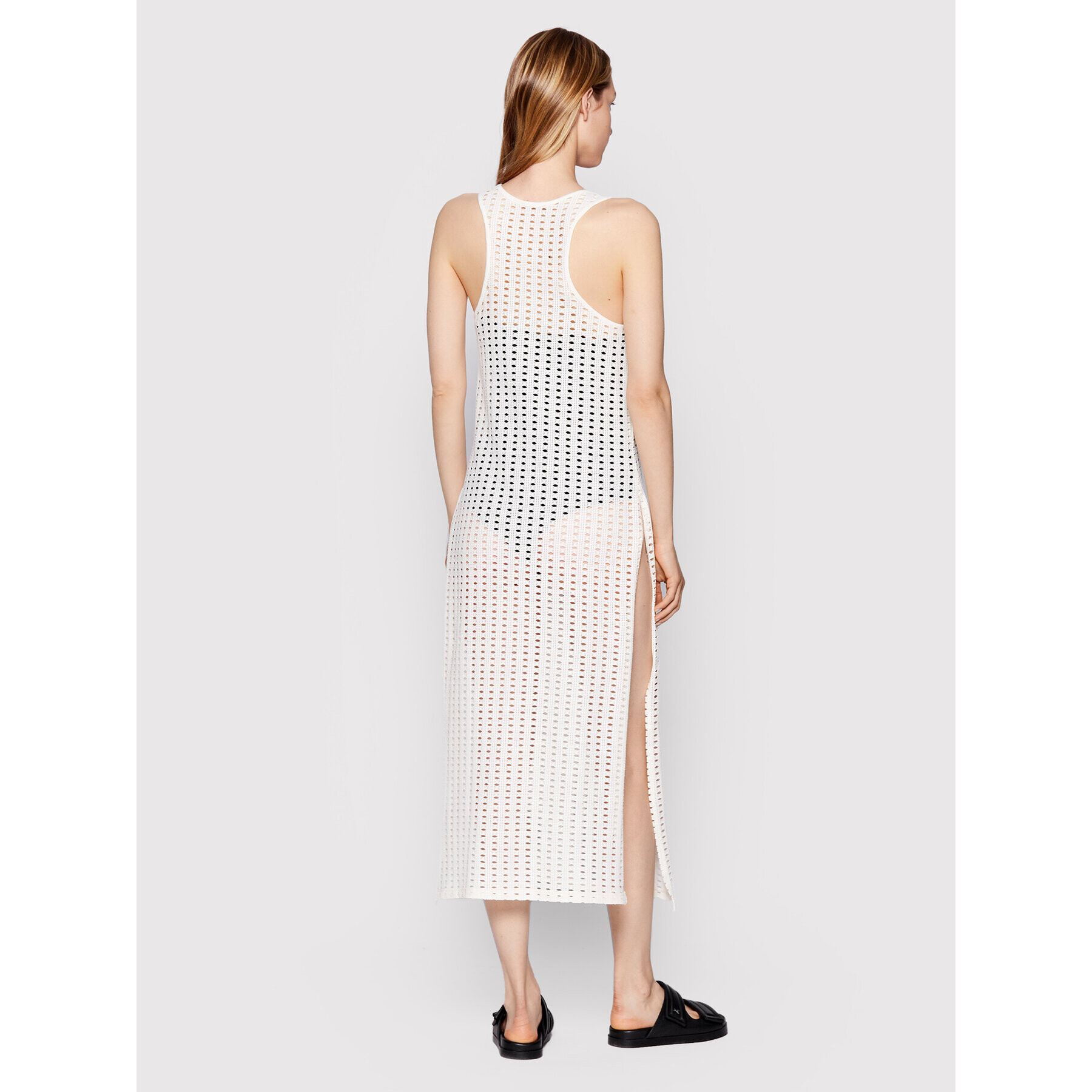 Sisley Плажна рокля 3HTALH009 Бял Regular Fit - Pepit.bg