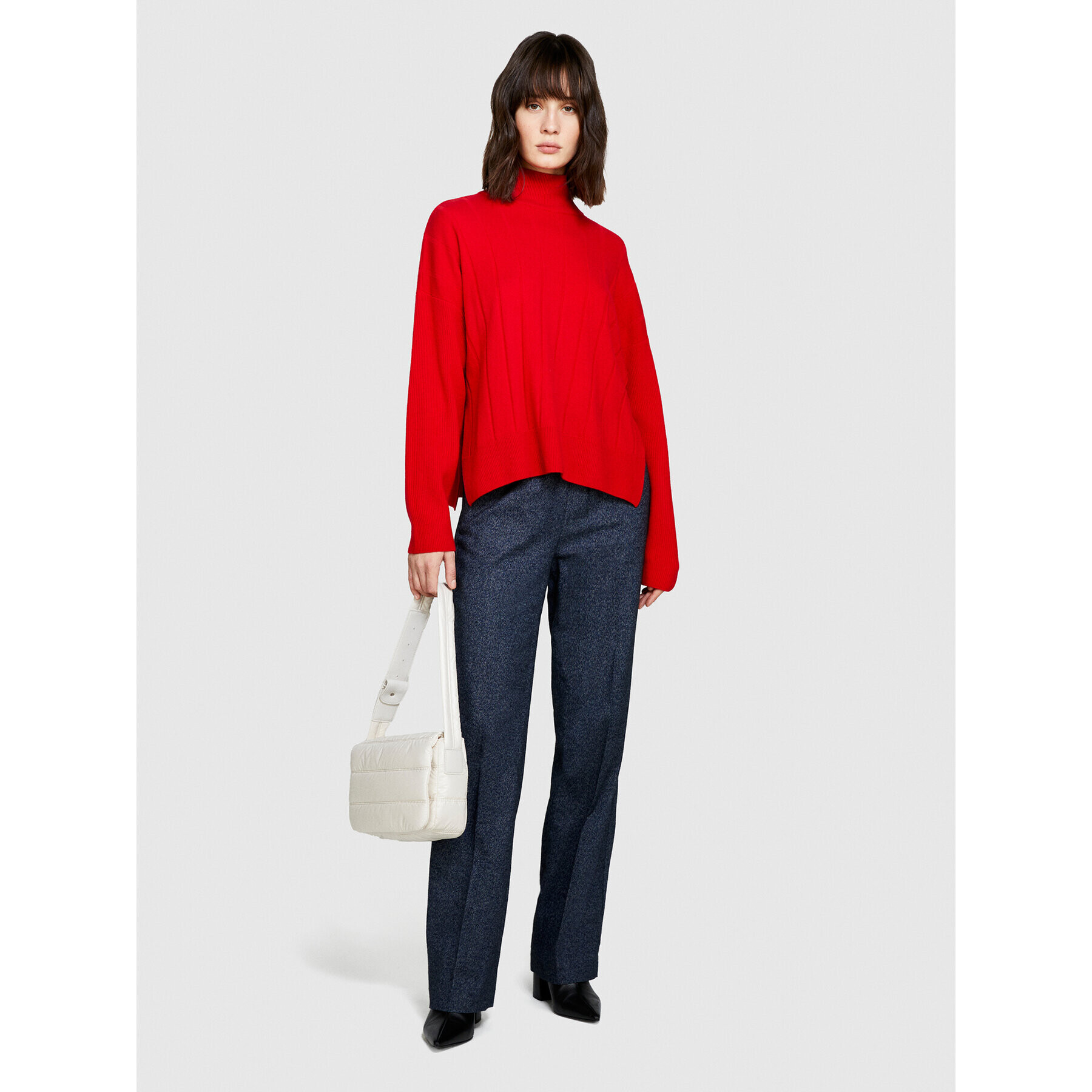 Sisley Поло 1044M201A Червен Boxy Fit - Pepit.bg