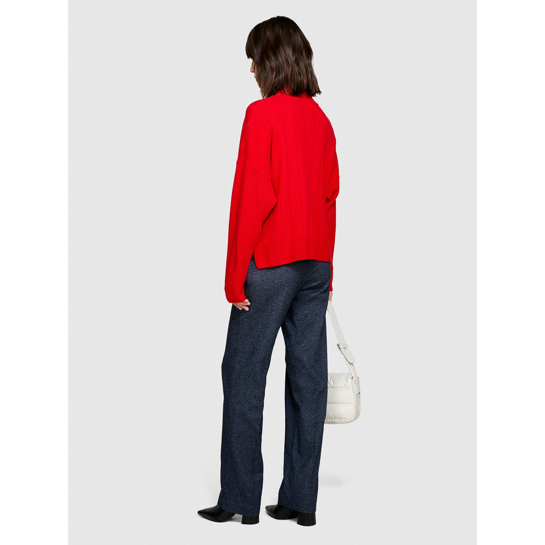 Sisley Поло 1044M201A Червен Boxy Fit - Pepit.bg