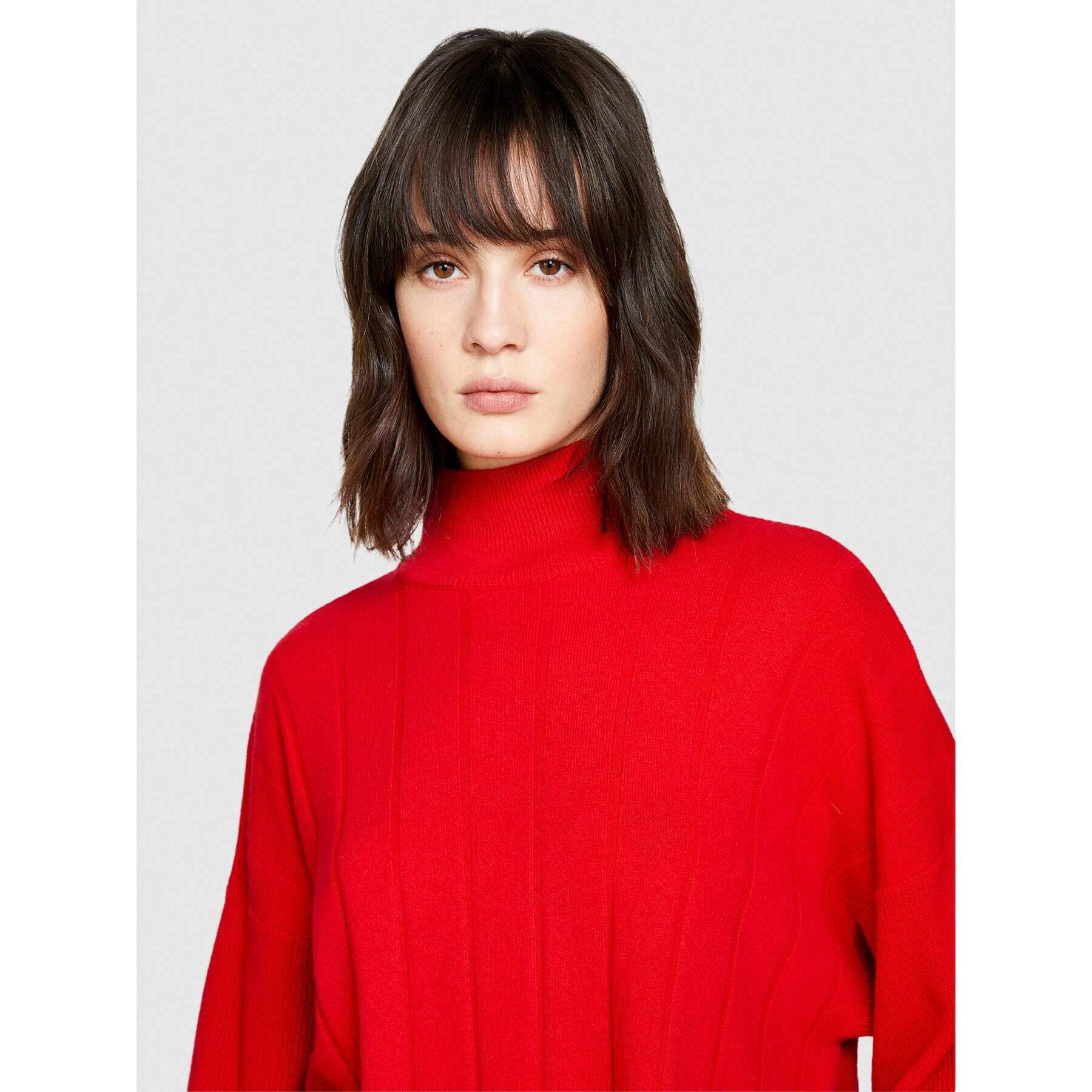 Sisley Поло 1044M201A Червен Boxy Fit - Pepit.bg