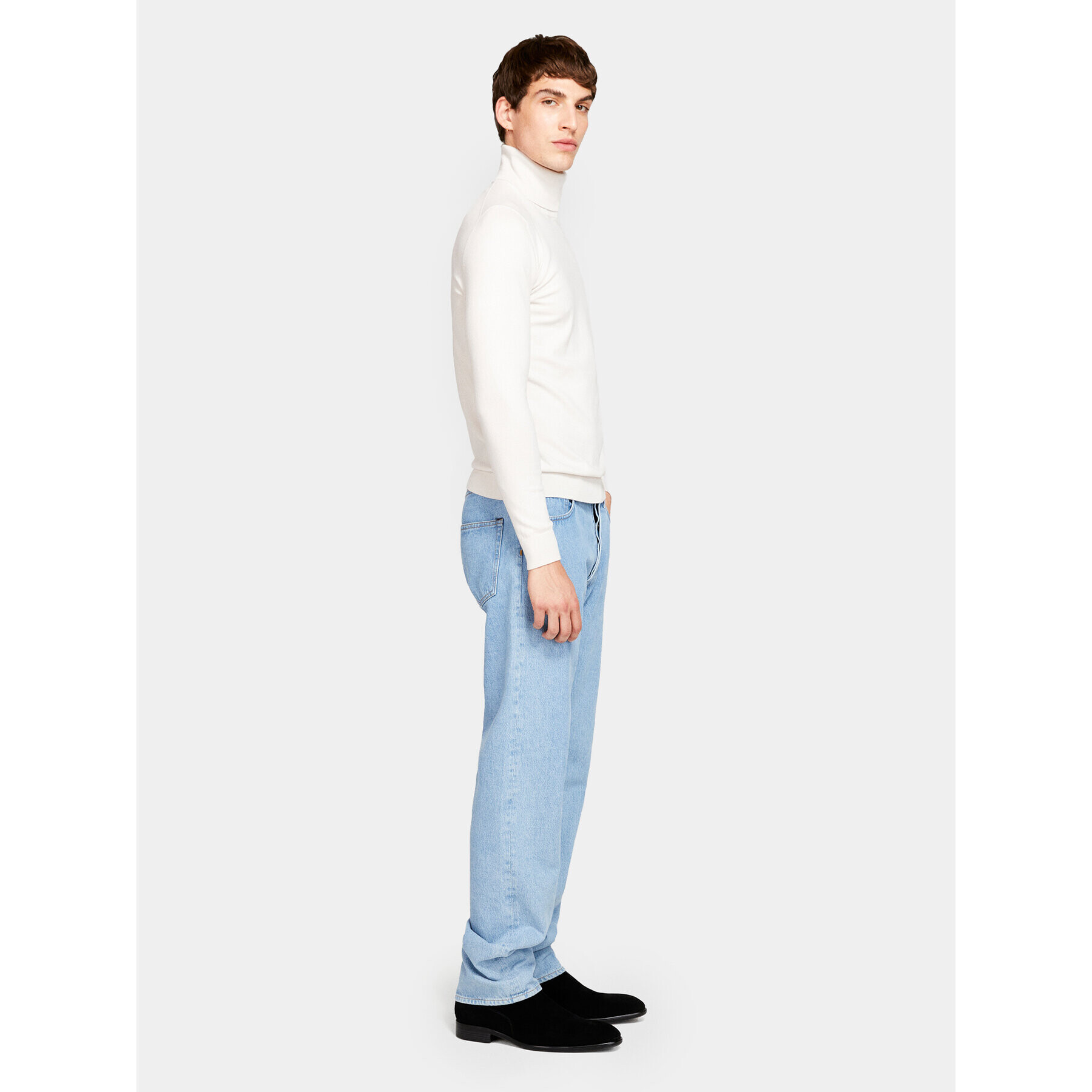 Sisley Поло 10F2S2244 Бежов Slim Fit - Pepit.bg
