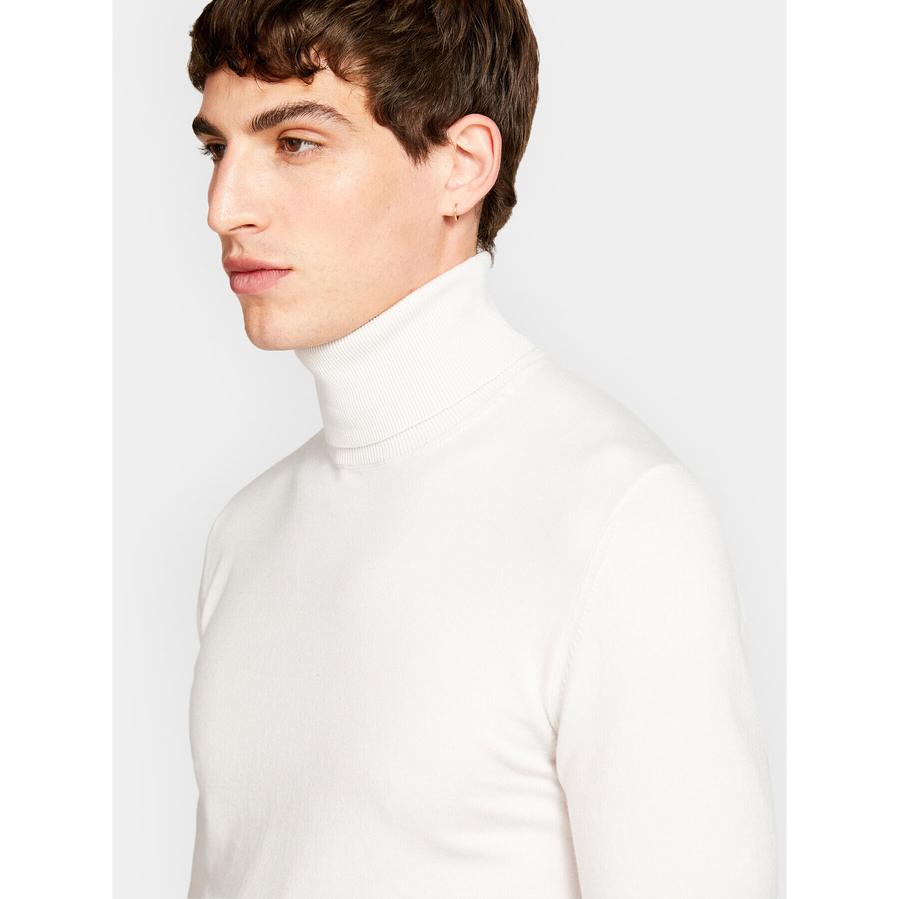Sisley Поло 10F2S2244 Бежов Slim Fit - Pepit.bg