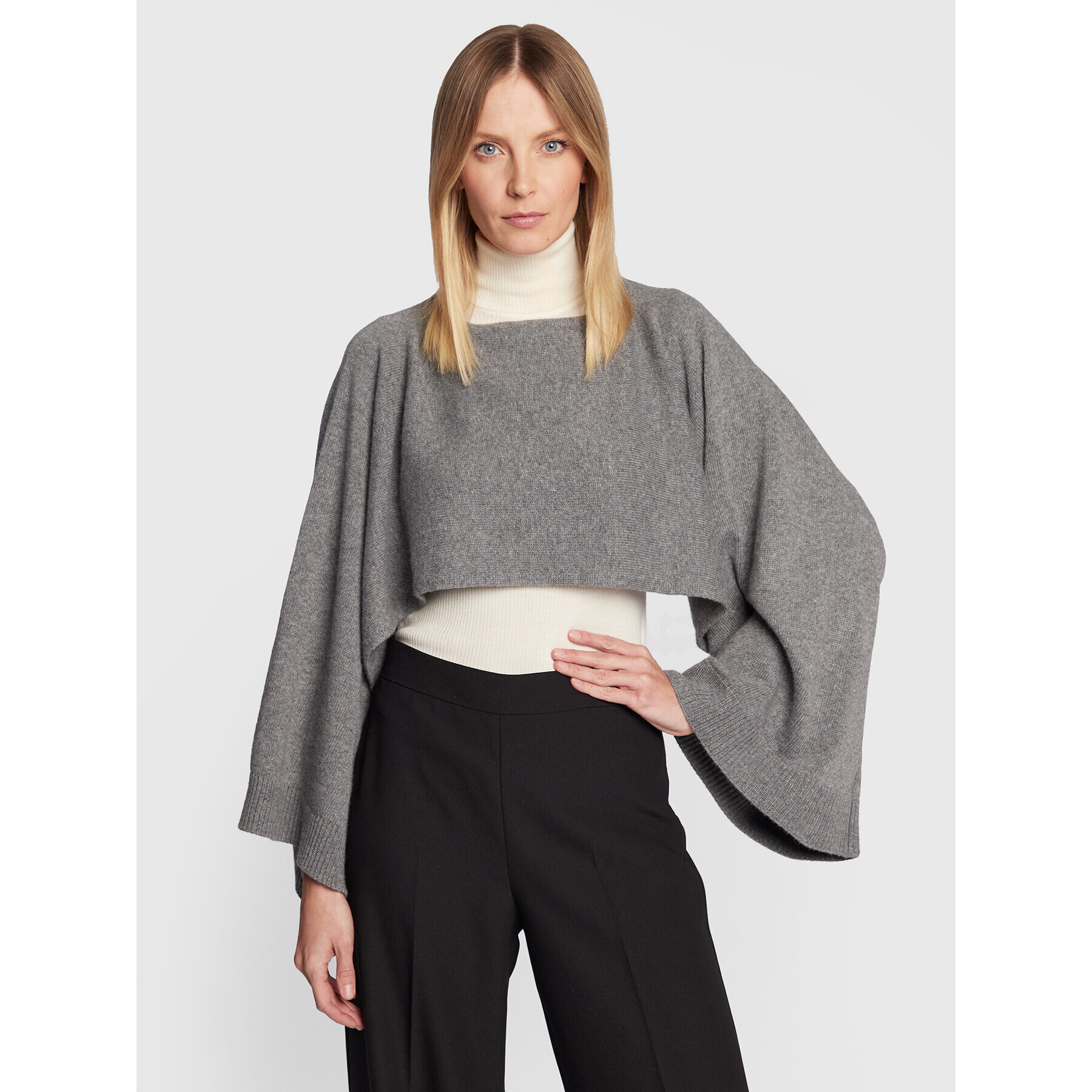 Sisley Пончо 122HMU003 Сив - Pepit.bg