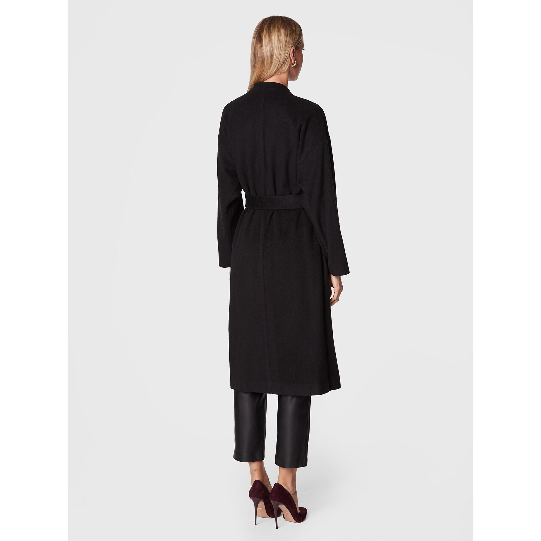 Sisley Преходно палто 2LVTLN00V Черен Oversize - Pepit.bg