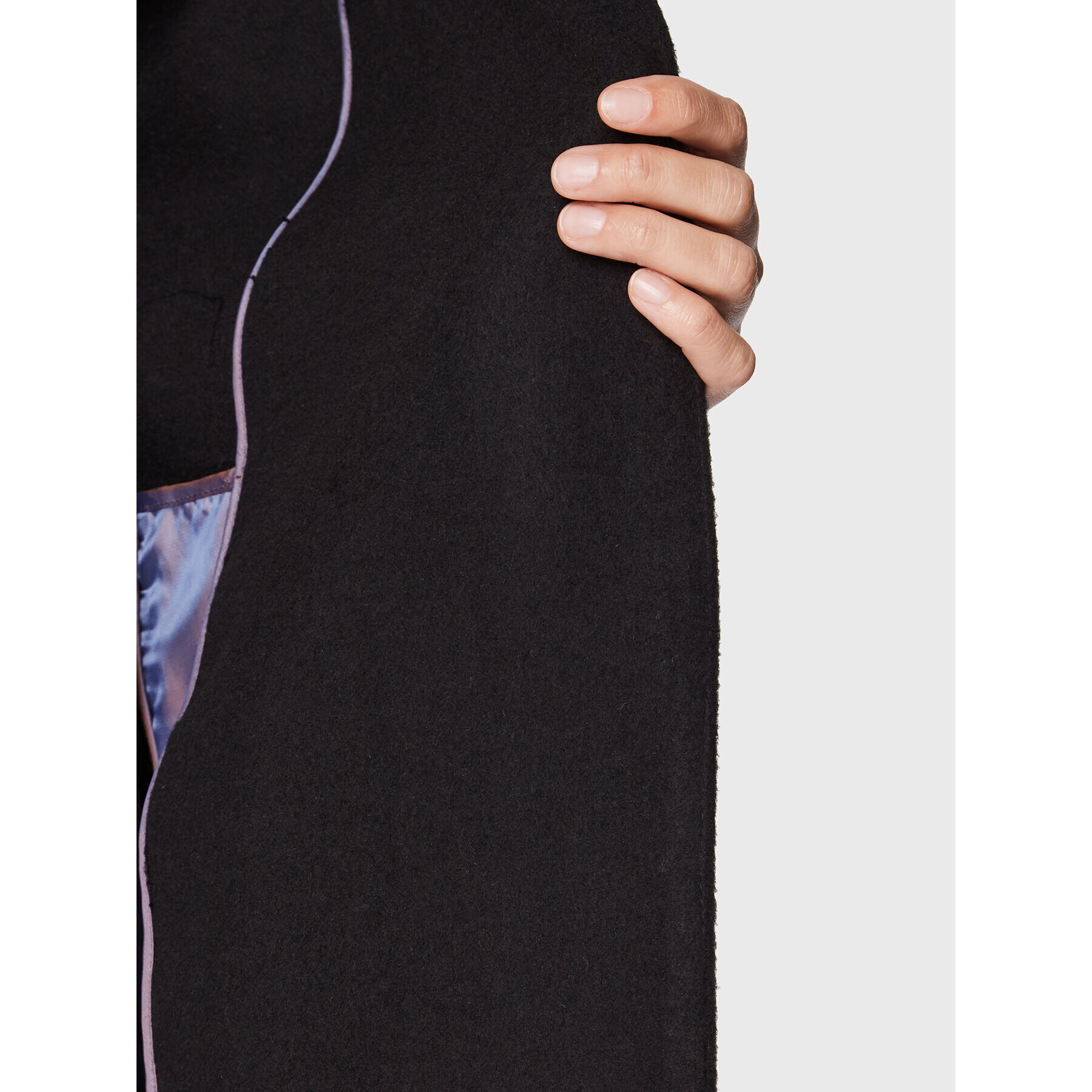 Sisley Преходно палто 2LVTLN00V Черен Oversize - Pepit.bg