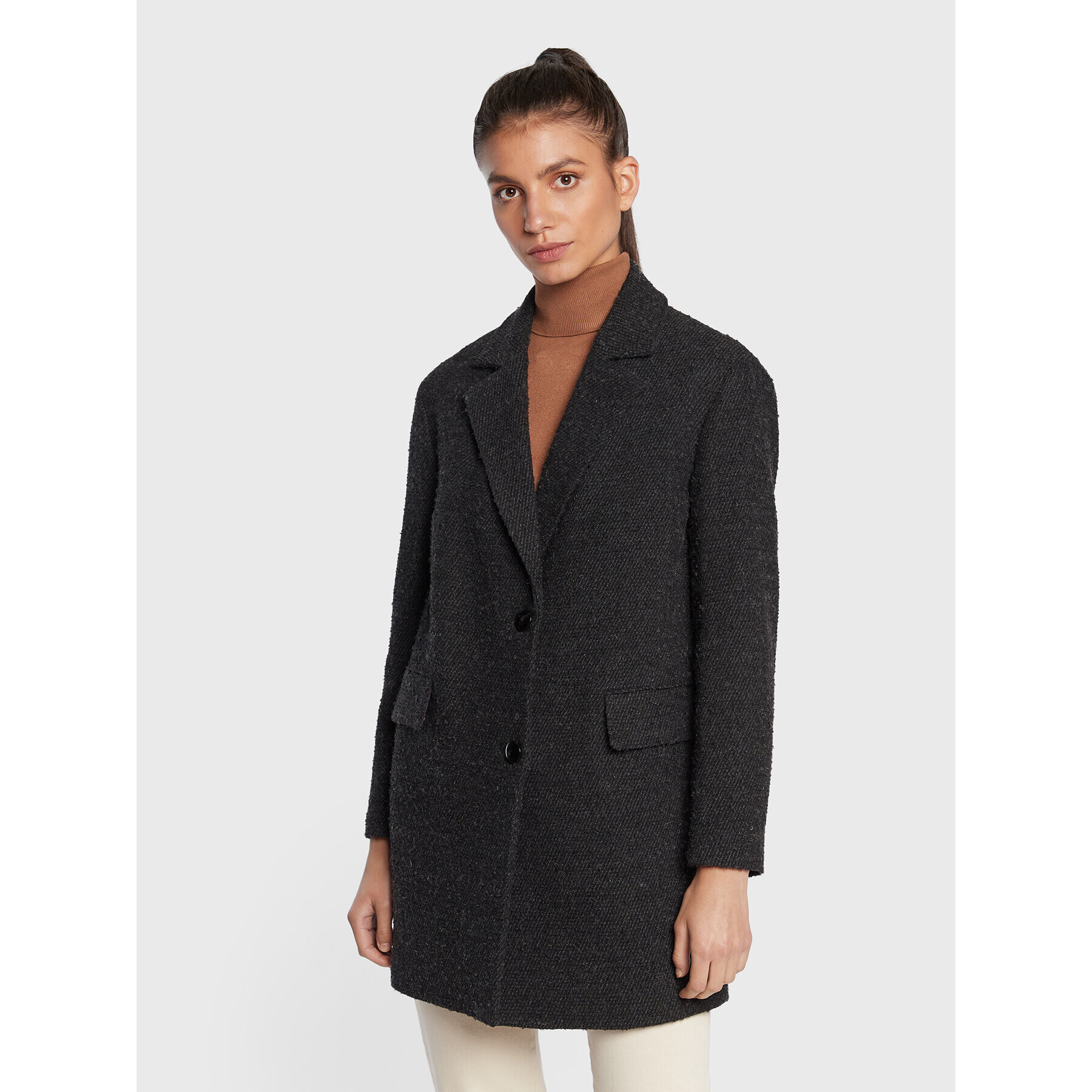Sisley Преходно палто 2Q7DLN00R Сив Regular Fit - Pepit.bg