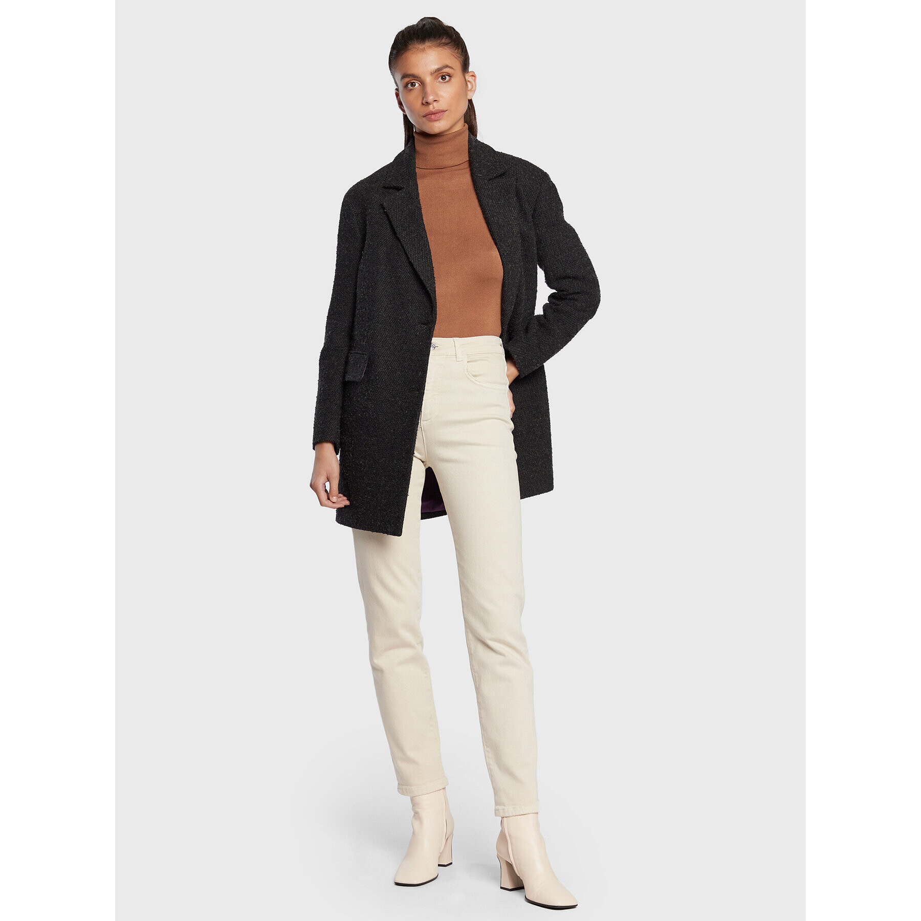 Sisley Преходно палто 2Q7DLN00R Сив Regular Fit - Pepit.bg