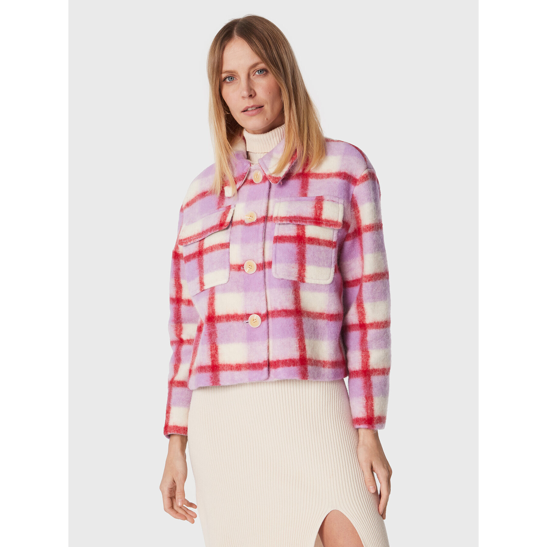 Sisley Преходно яке 2N7WLN01D Виолетов Regular Fit - Pepit.bg
