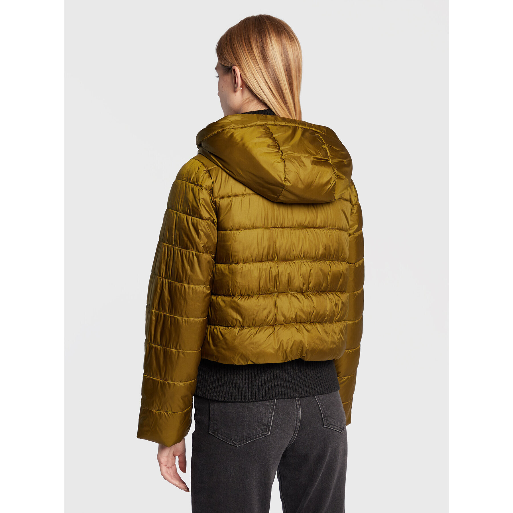 Sisley Пухено яке 20JBLN00Z Зелен Regular Fit - Pepit.bg