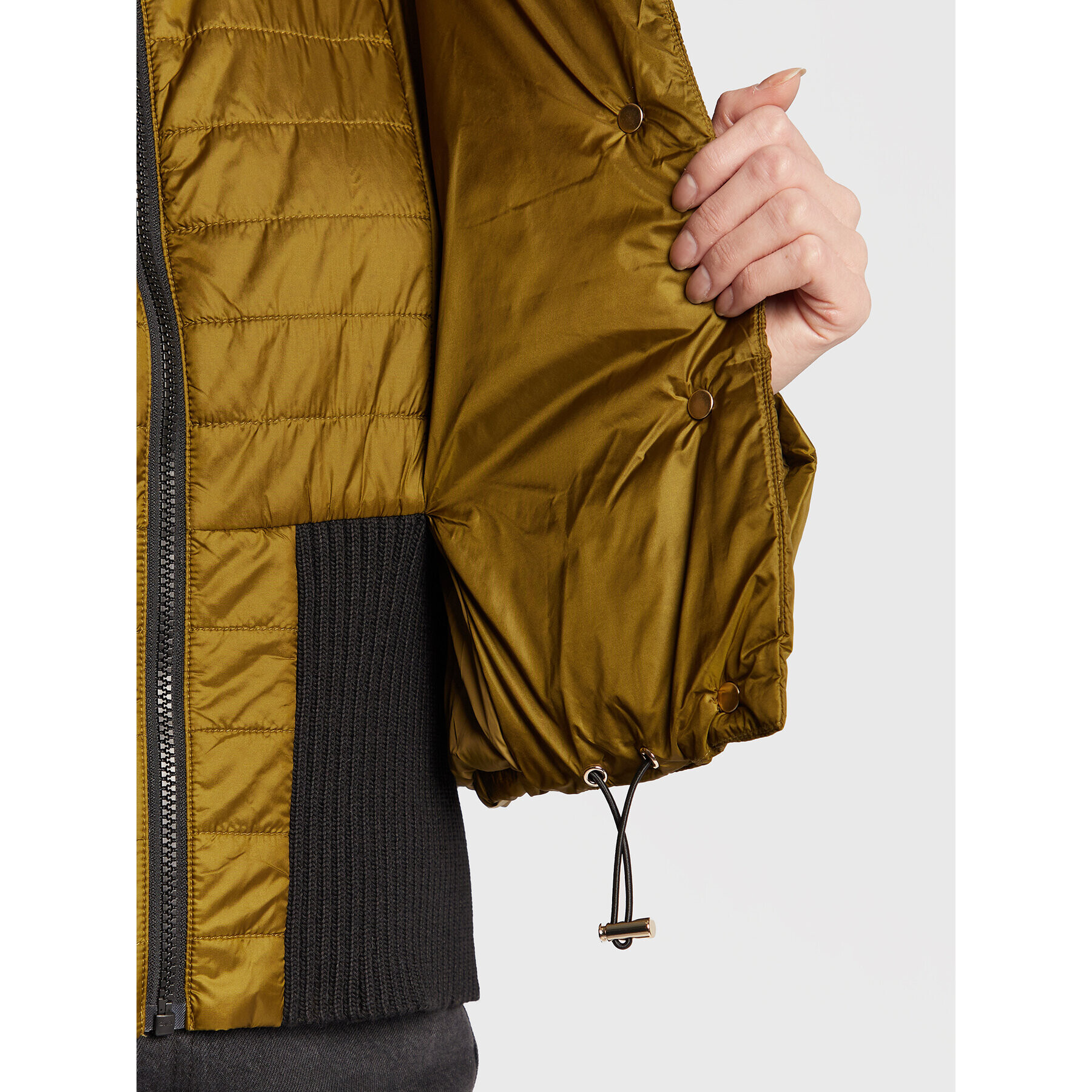 Sisley Пухено яке 20JBLN00Z Зелен Regular Fit - Pepit.bg