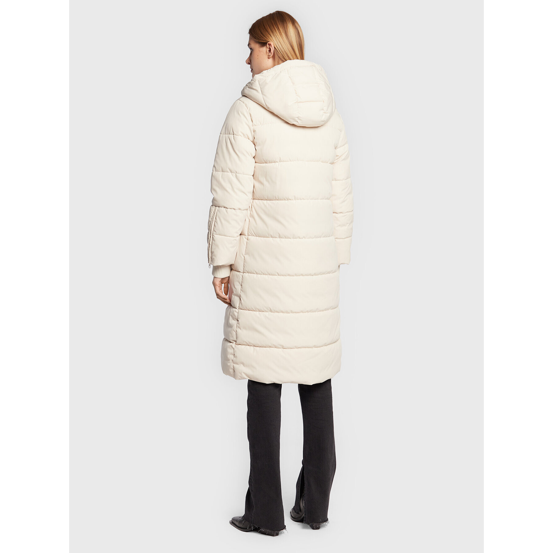 Sisley Пухено яке 24PWLN012 Екрю Regular Fit - Pepit.bg
