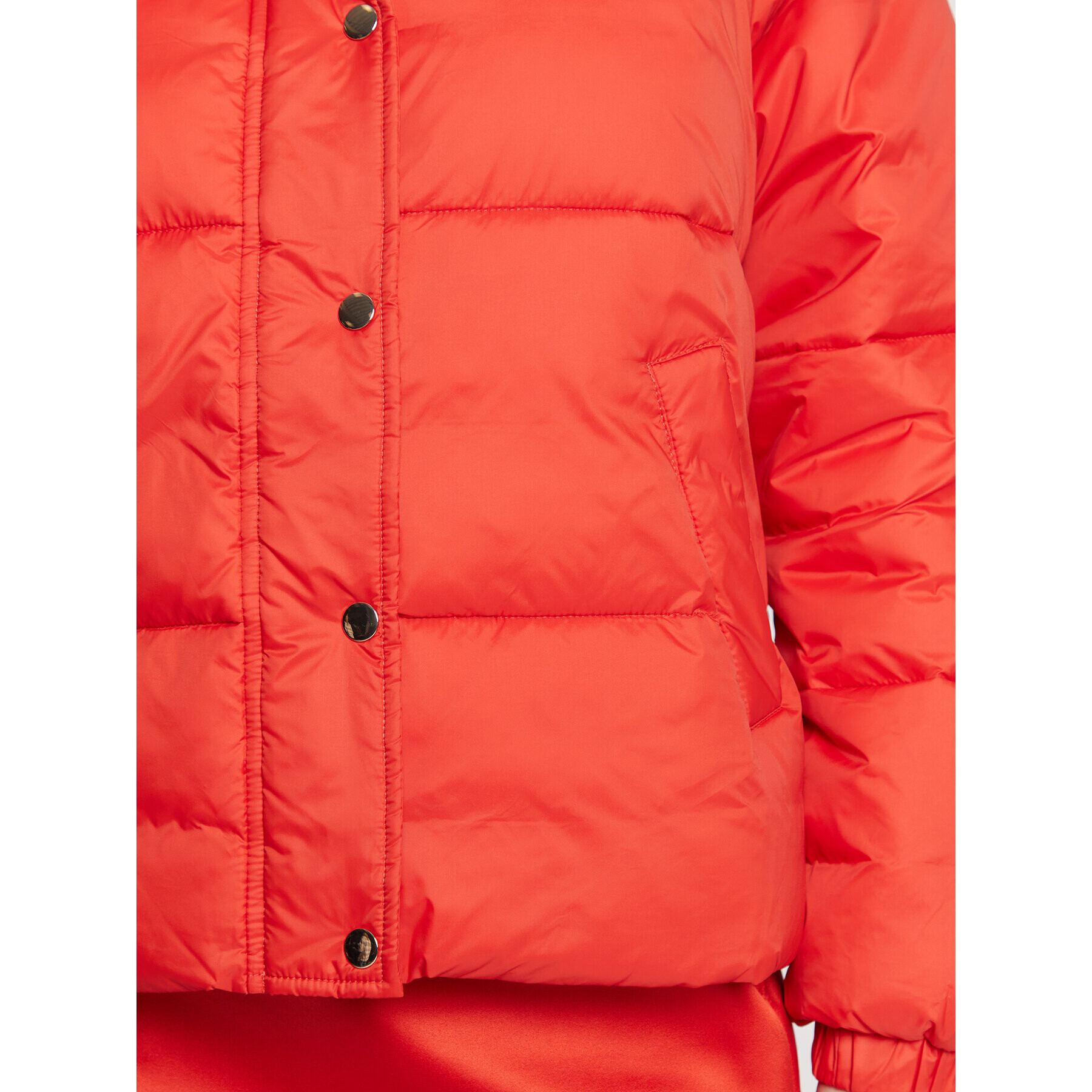 Sisley Пухено яке 2BA2LN01J Червен Oversize - Pepit.bg