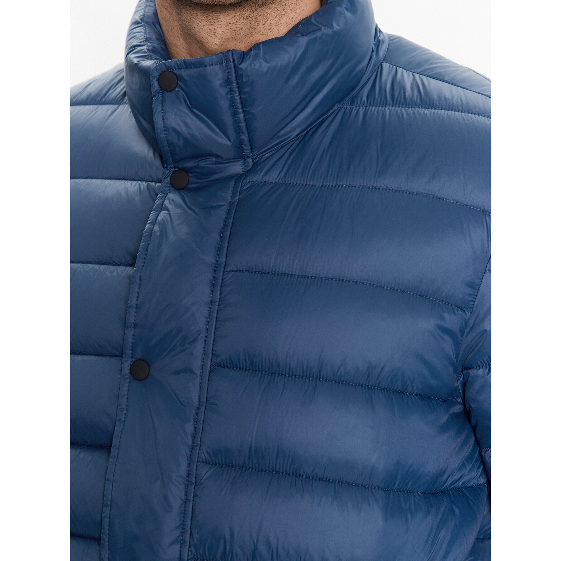 Sisley Пухено яке 2BA2SN01J Син Regular Fit - Pepit.bg