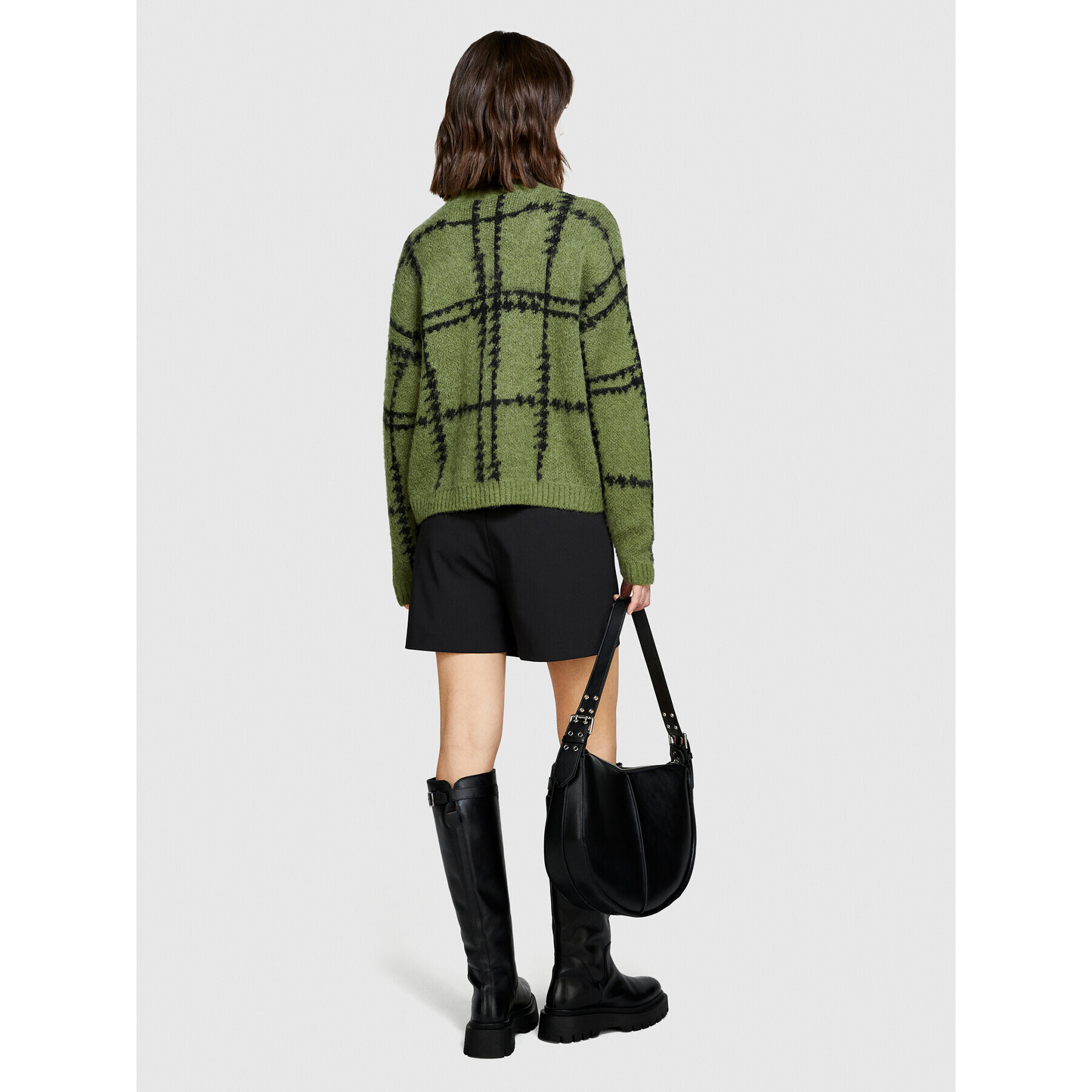 Sisley Пуловер 1026L103P Зелен Boxy Fit - Pepit.bg