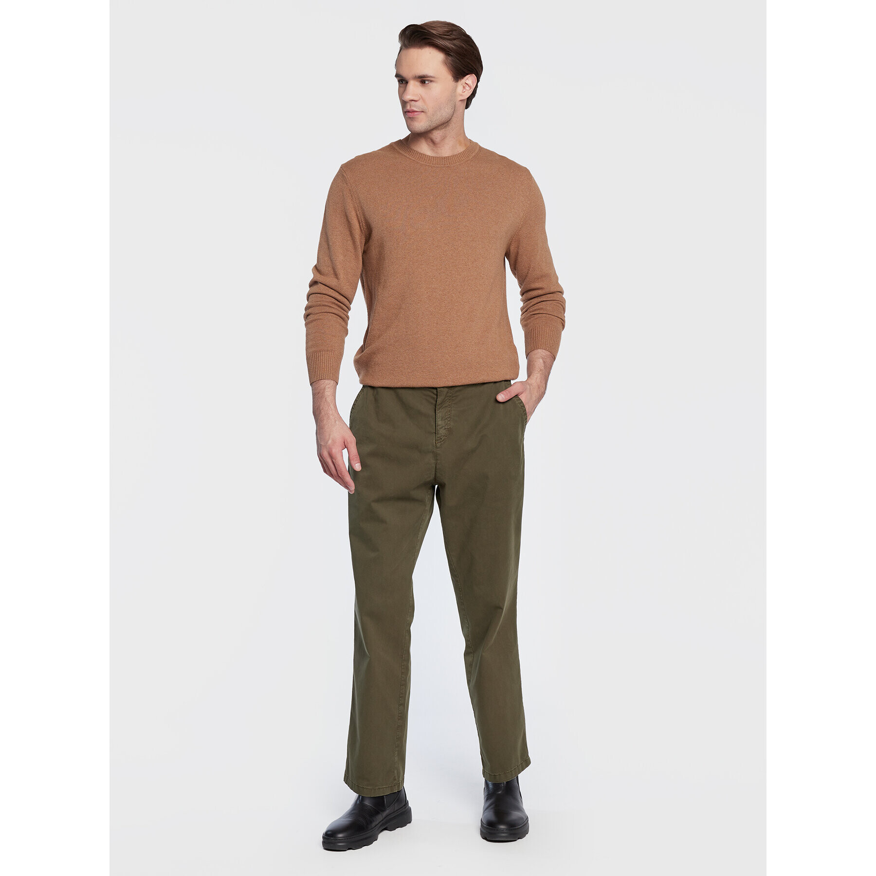 Sisley Пуловер 102HS1B17 Кафяв Regular Fit - Pepit.bg