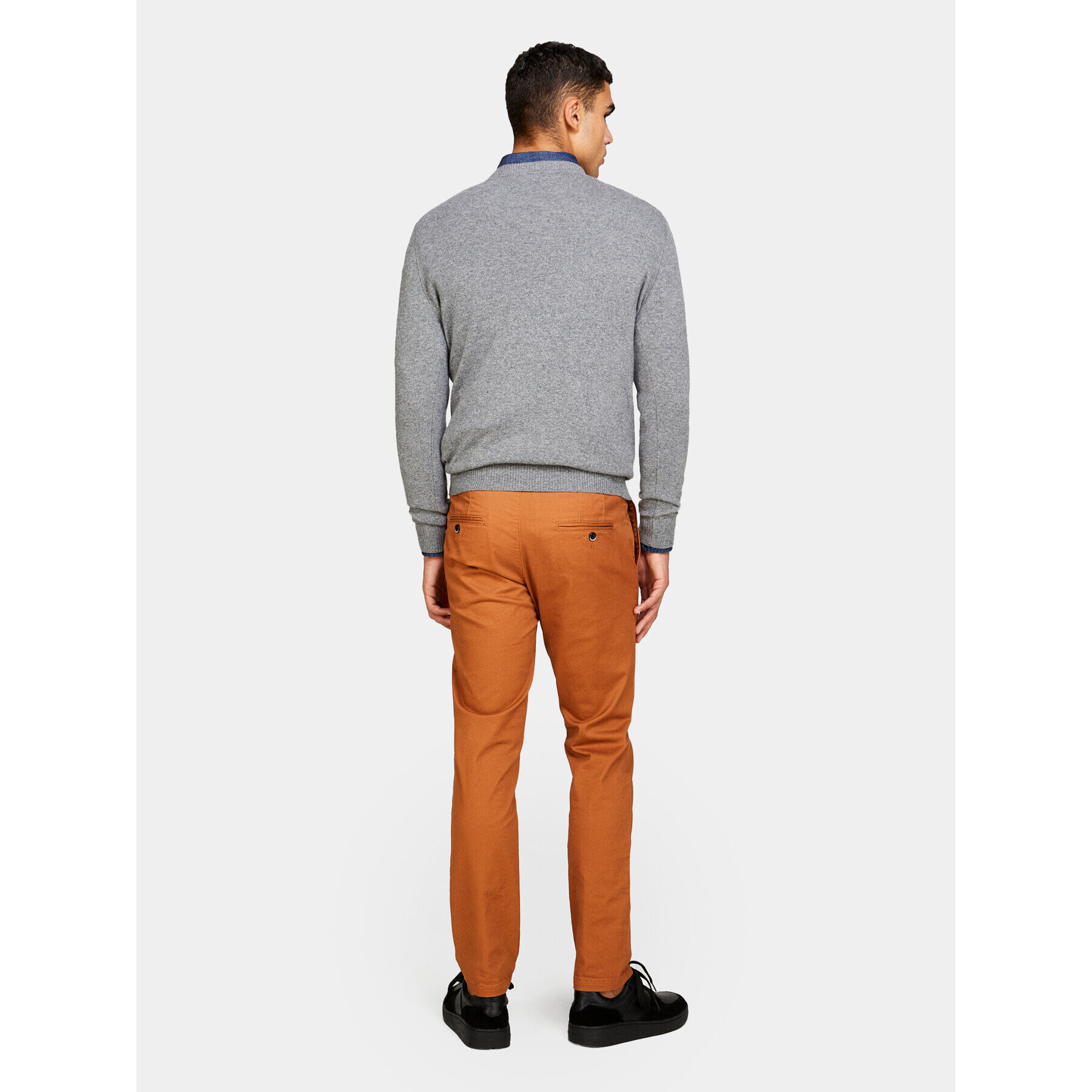 Sisley Пуловер 102HS1B17 Сив Slim Fit - Pepit.bg