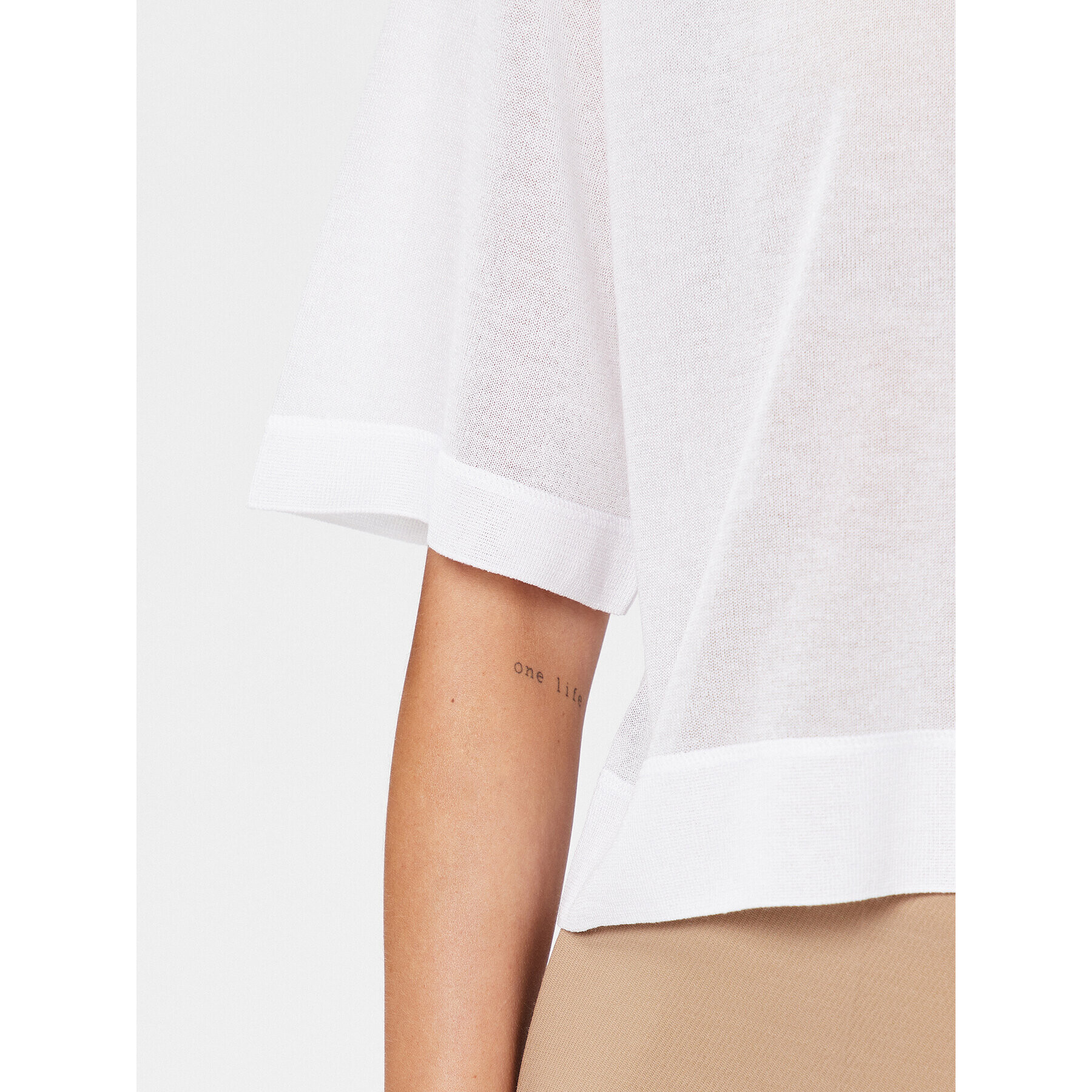 Sisley Пуловер 1034M102Y Бял Regular Fit - Pepit.bg