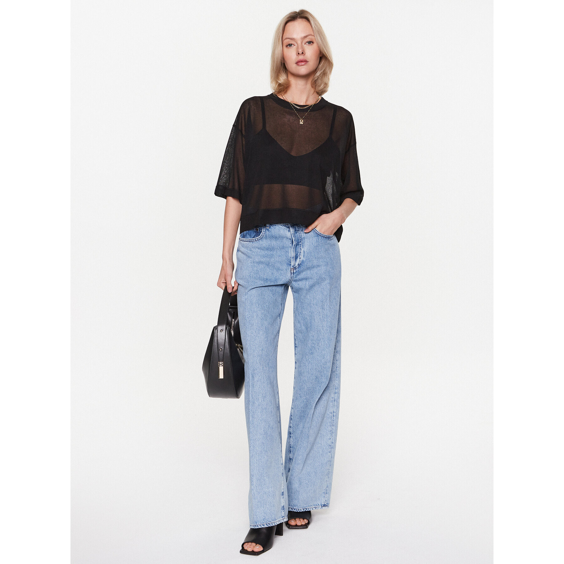 Sisley Пуловер 1034M102Y Черен Regular Fit - Pepit.bg