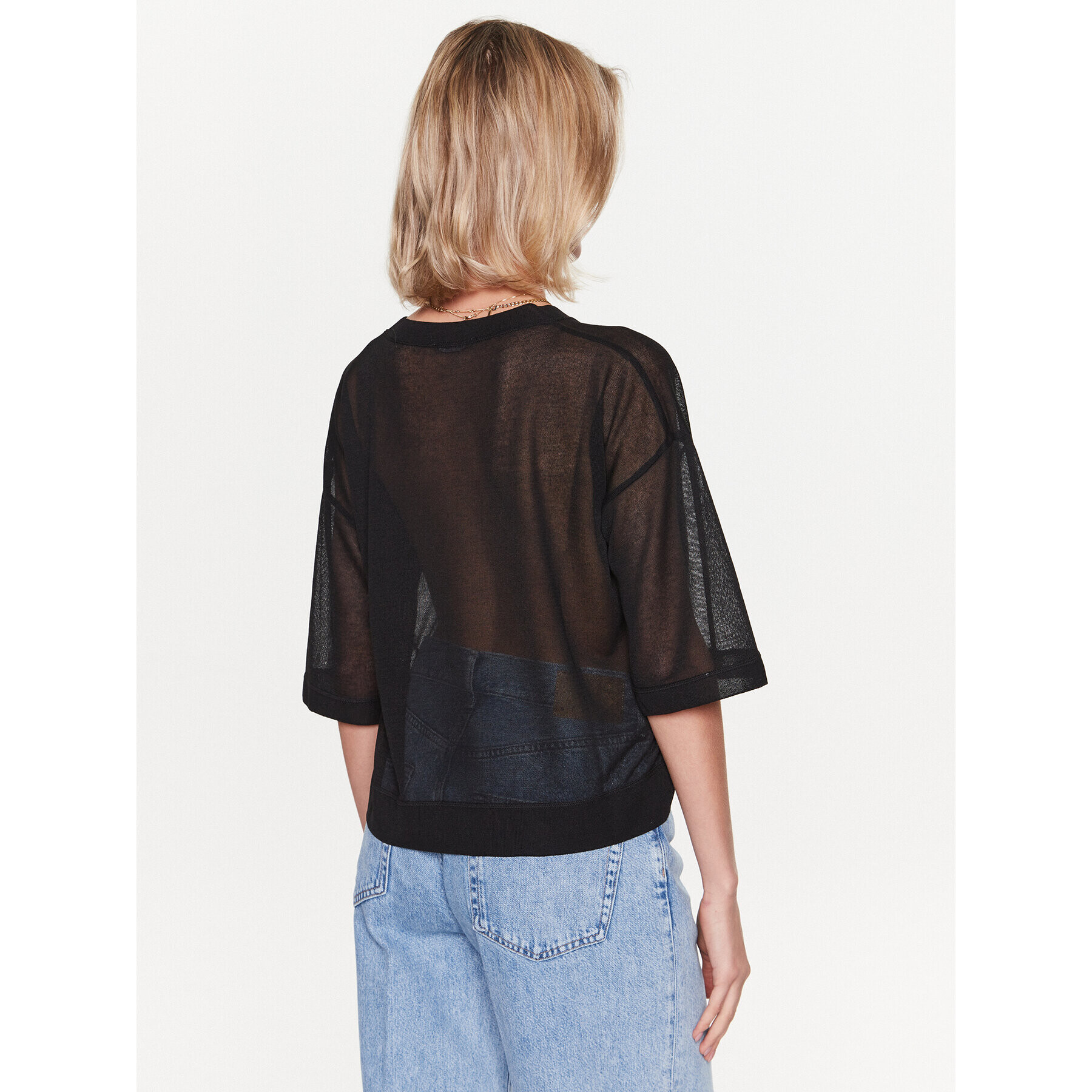 Sisley Пуловер 1034M102Y Черен Regular Fit - Pepit.bg