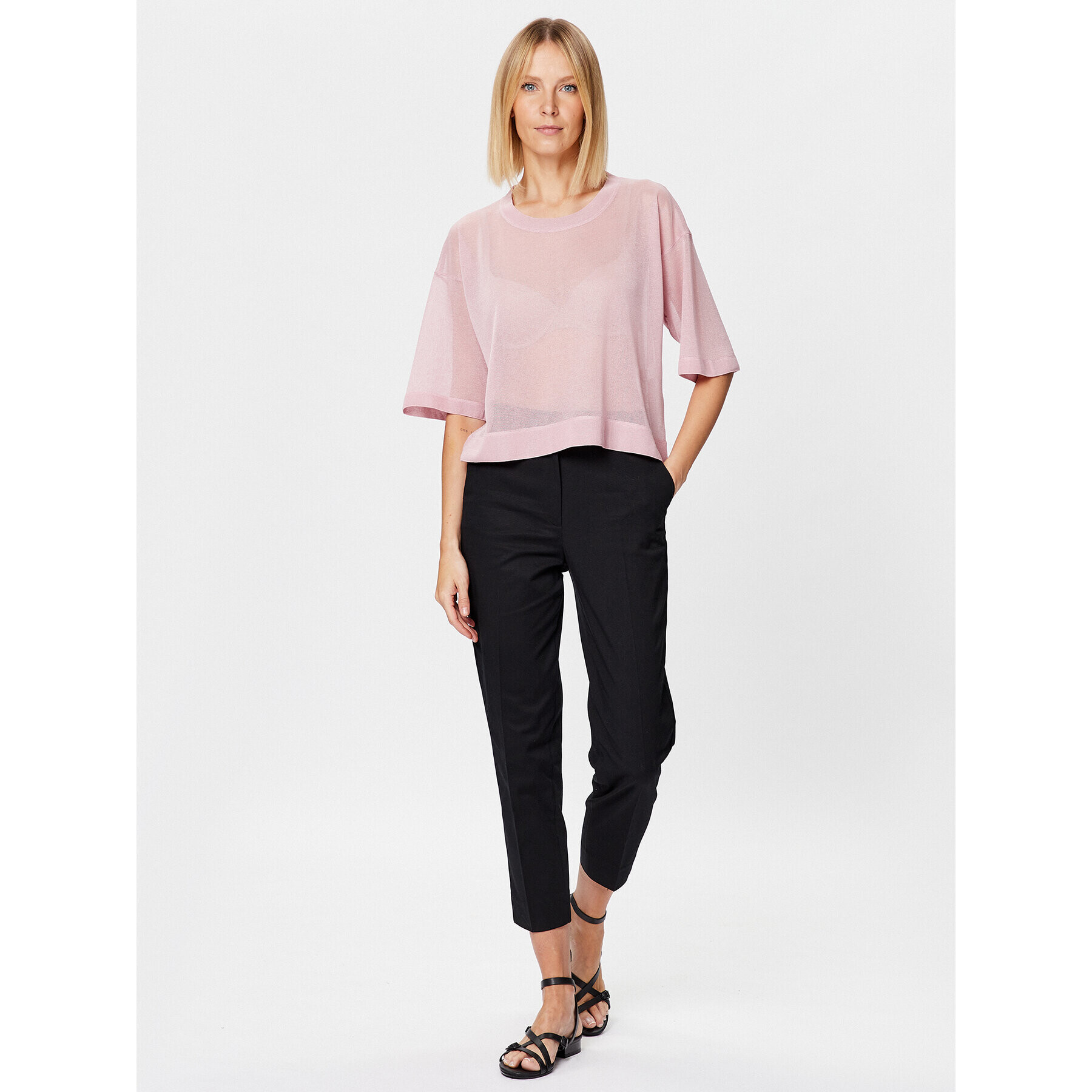 Sisley Пуловер 1034M102Y Розов Regular Fit - Pepit.bg
