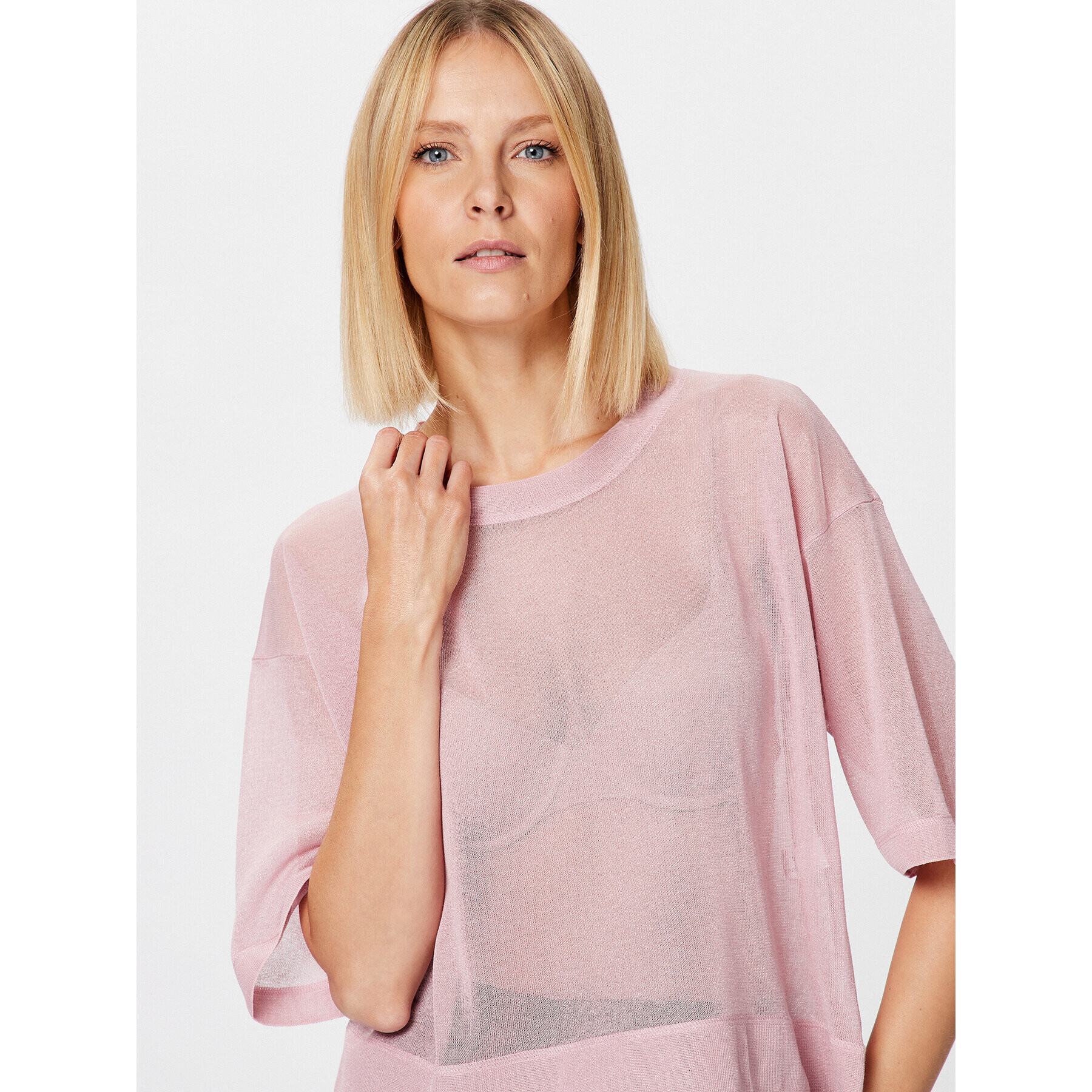 Sisley Пуловер 1034M102Y Розов Regular Fit - Pepit.bg