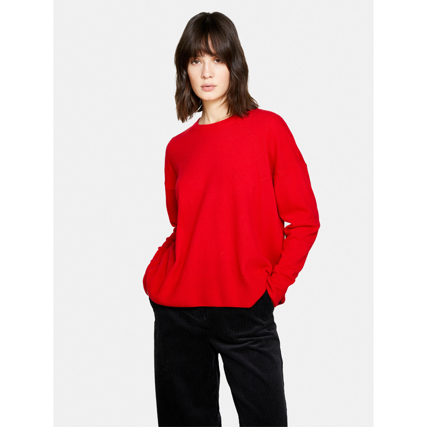 Sisley Пуловер 1044M103K Червен Boxy Fit - Pepit.bg