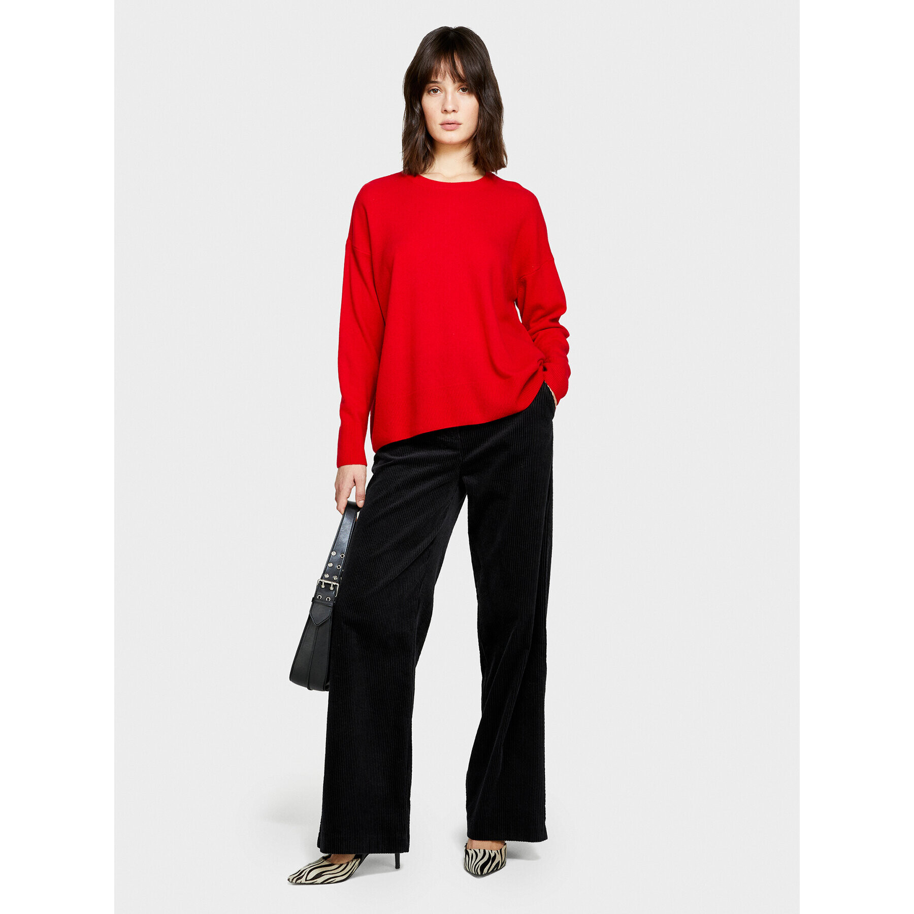 Sisley Пуловер 1044M103K Червен Boxy Fit - Pepit.bg