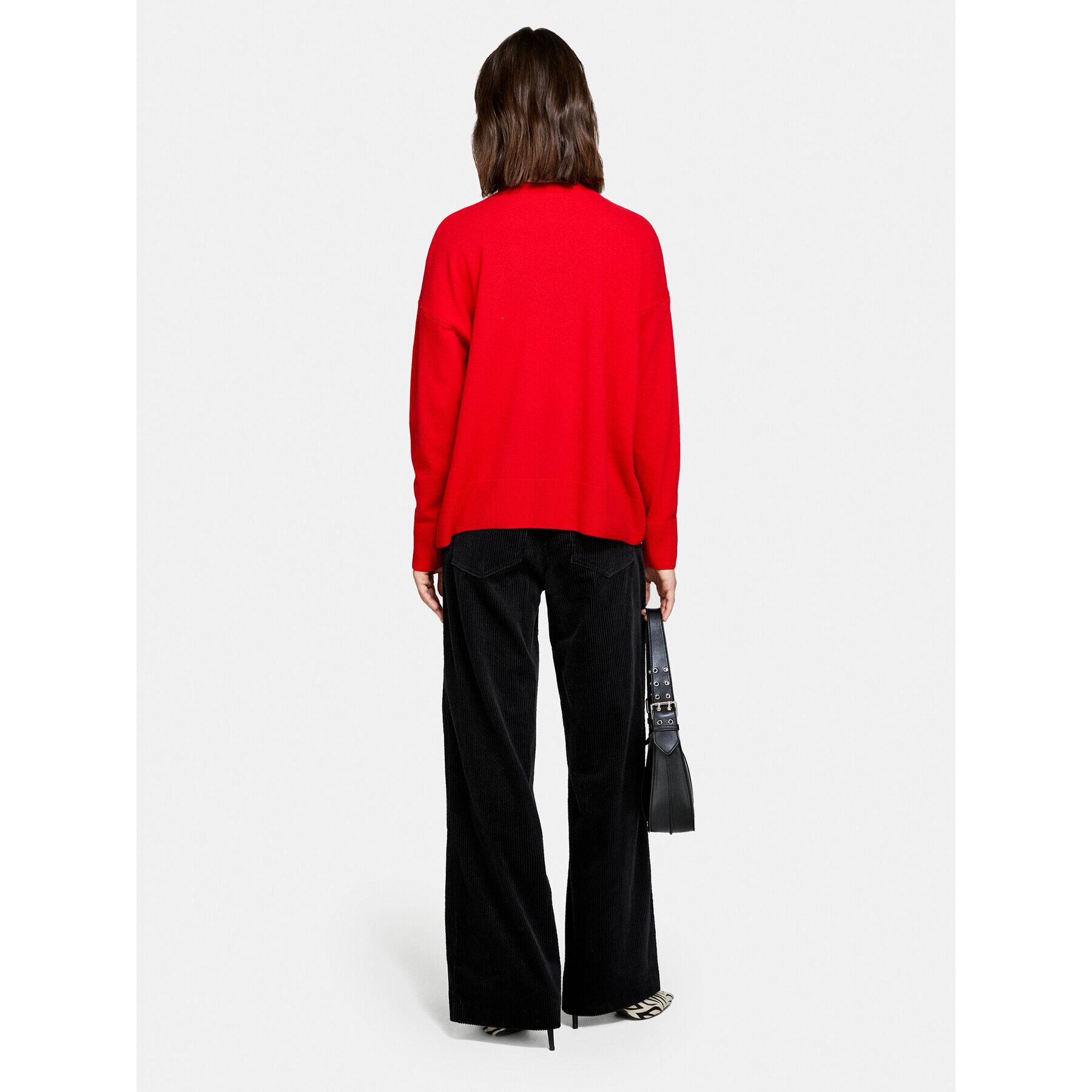 Sisley Пуловер 1044M103K Червен Boxy Fit - Pepit.bg