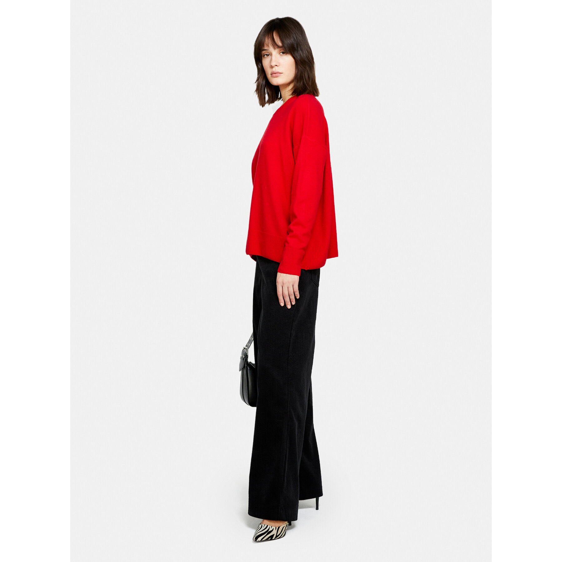 Sisley Пуловер 1044M103K Червен Boxy Fit - Pepit.bg
