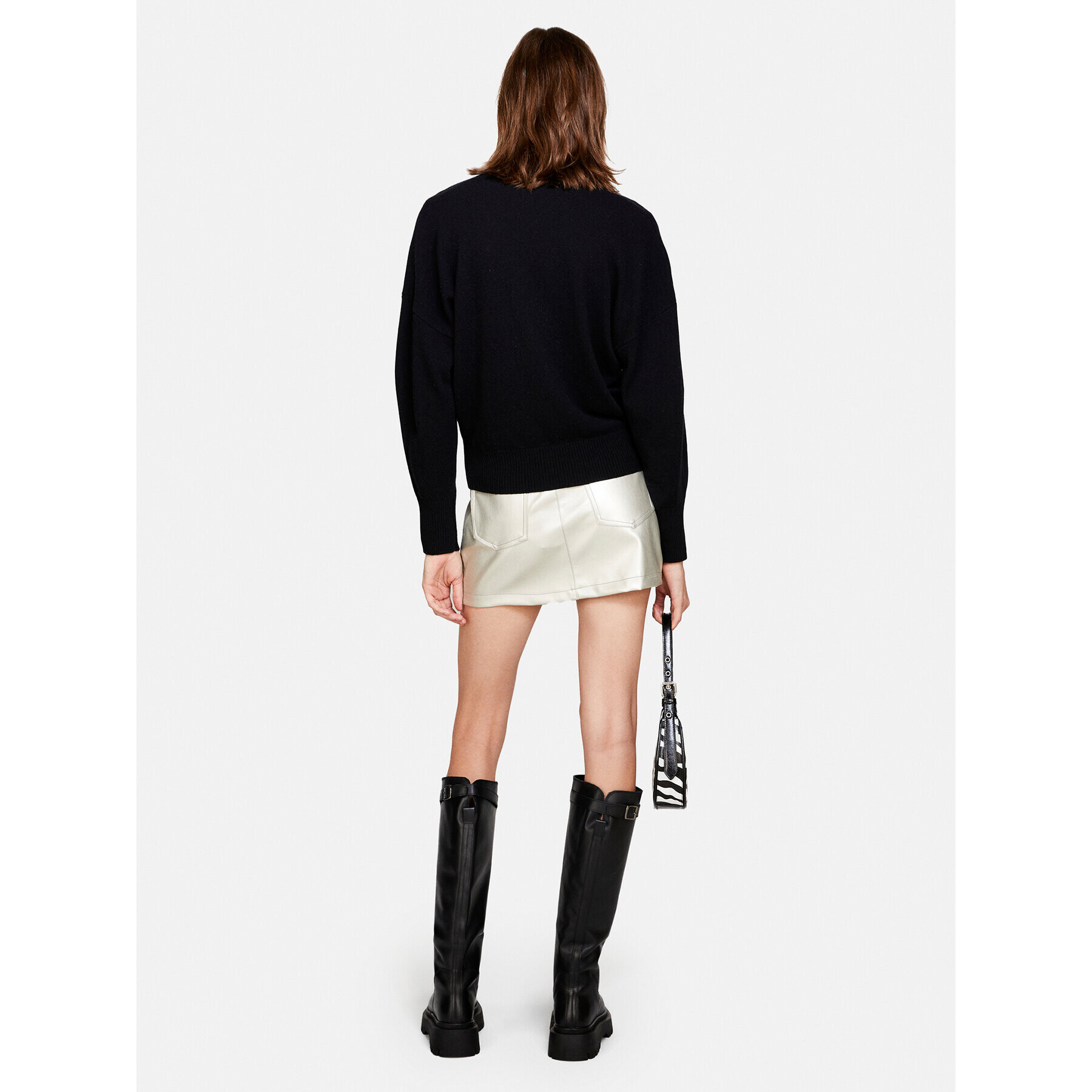 Sisley Пуловер 1044M400T Черен Regular Fit - Pepit.bg