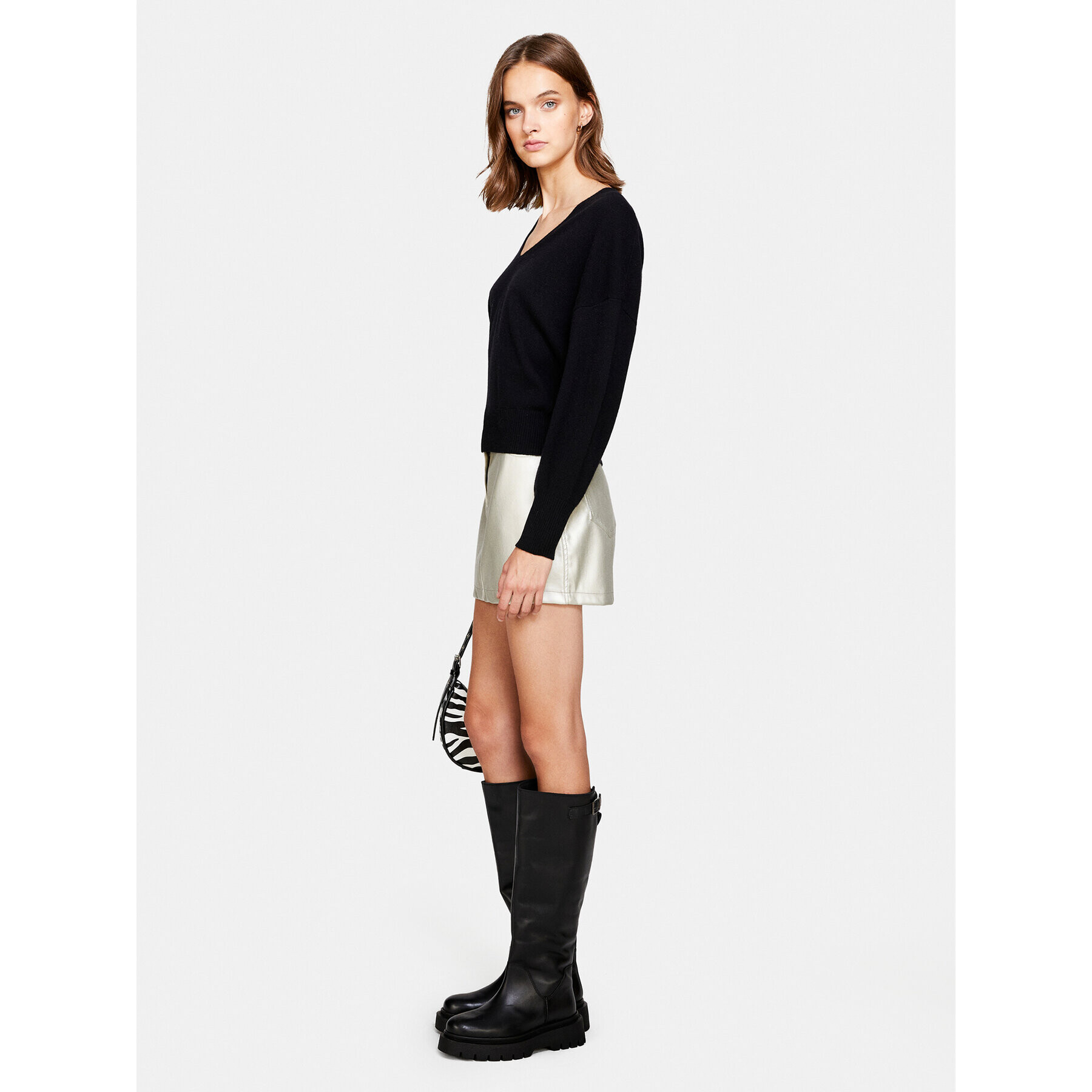 Sisley Пуловер 1044M400T Черен Regular Fit - Pepit.bg