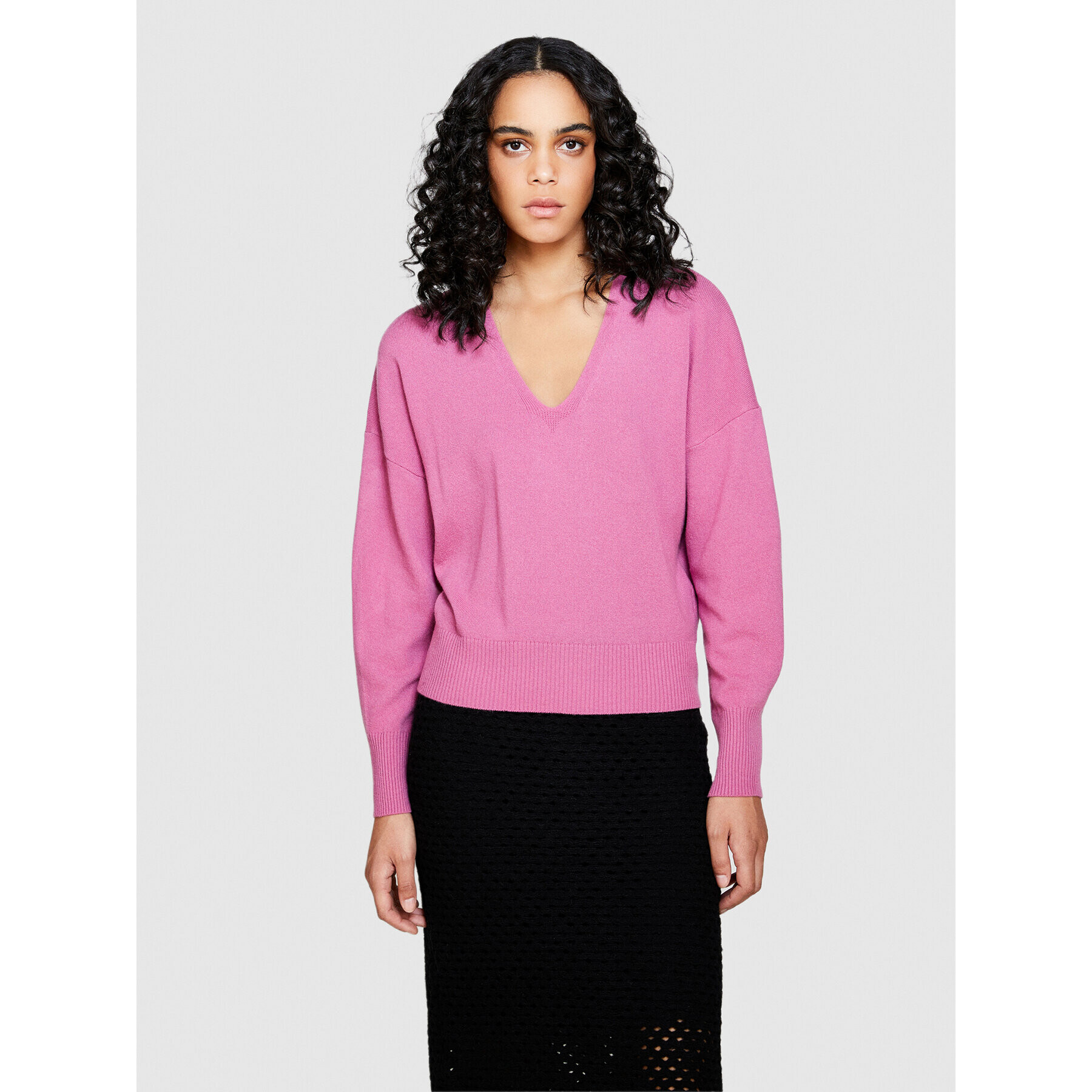Sisley Пуловер 1044M400T Розов Regular Fit - Pepit.bg