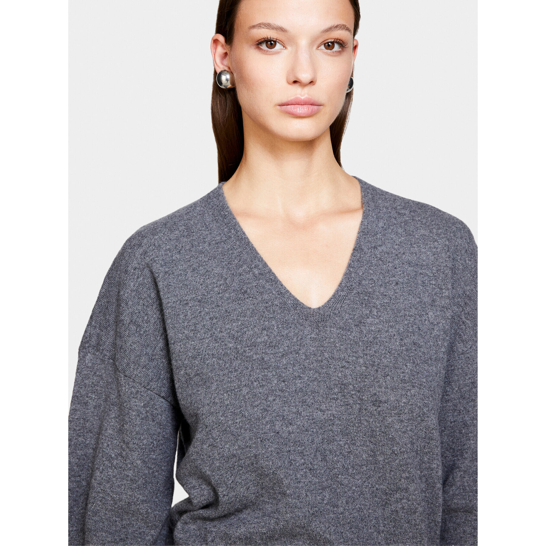 Sisley Пуловер 1044M400T Сив Regular Fit - Pepit.bg