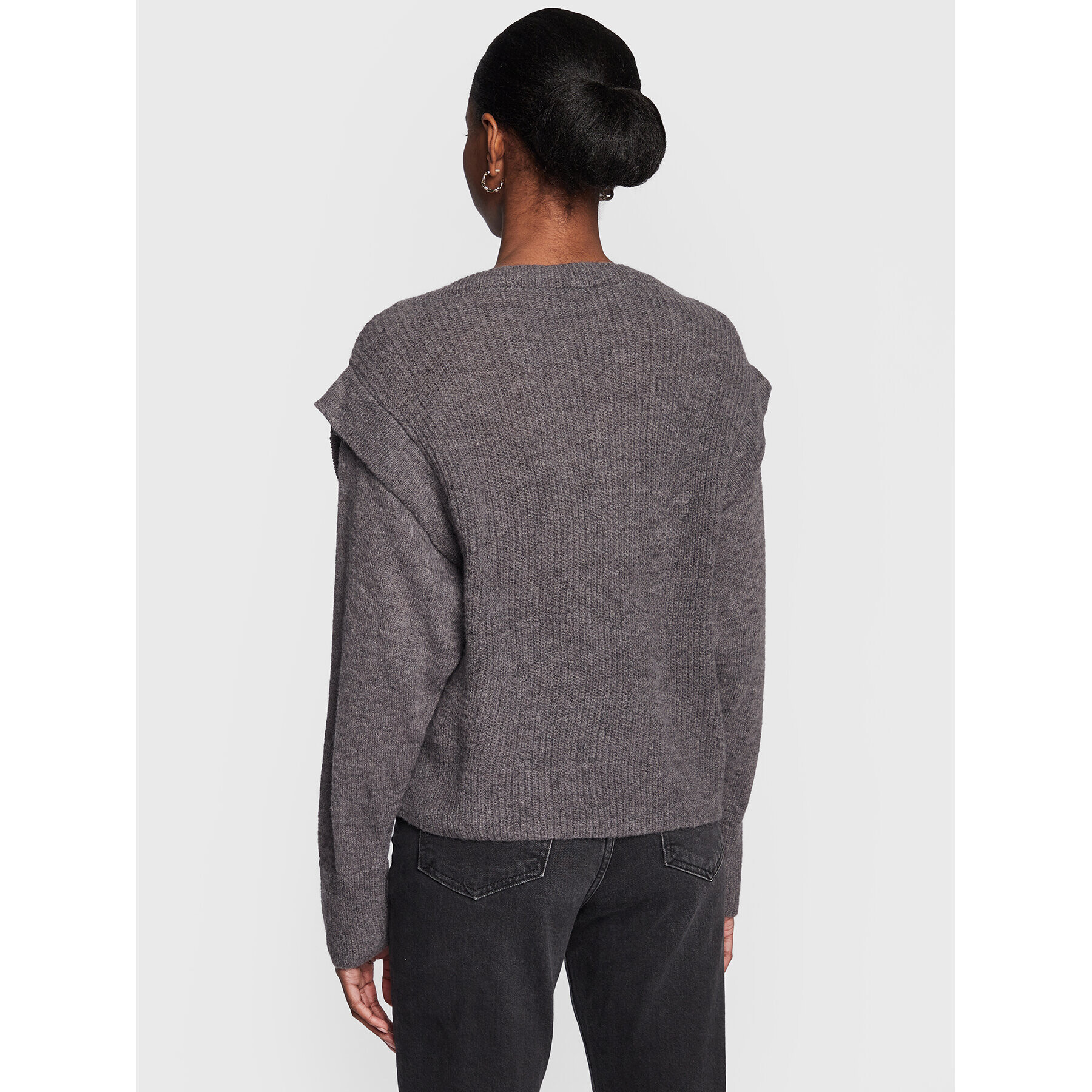 Sisley Пуловер 1068M1029 Сив Boxy Fit - Pepit.bg