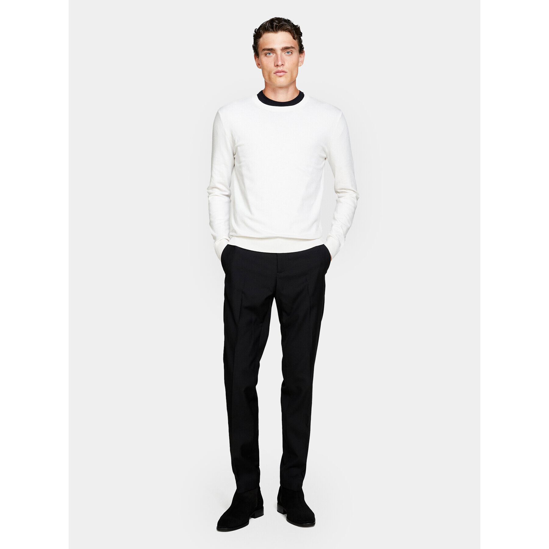 Sisley Пуловер 10F2S1C78 Бежов Slim Fit - Pepit.bg