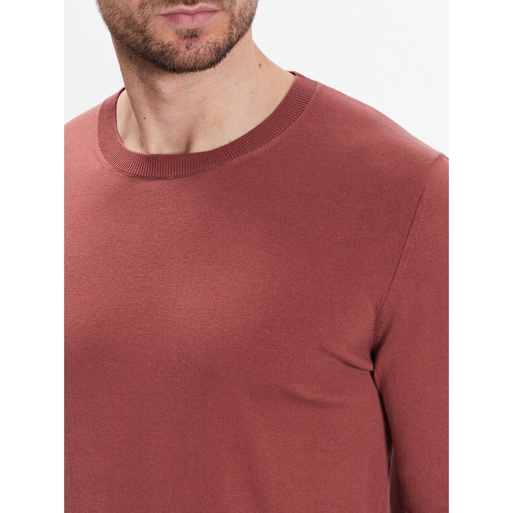 Sisley Пуловер 10F2S1C78 Оранжев Slim Fit - Pepit.bg
