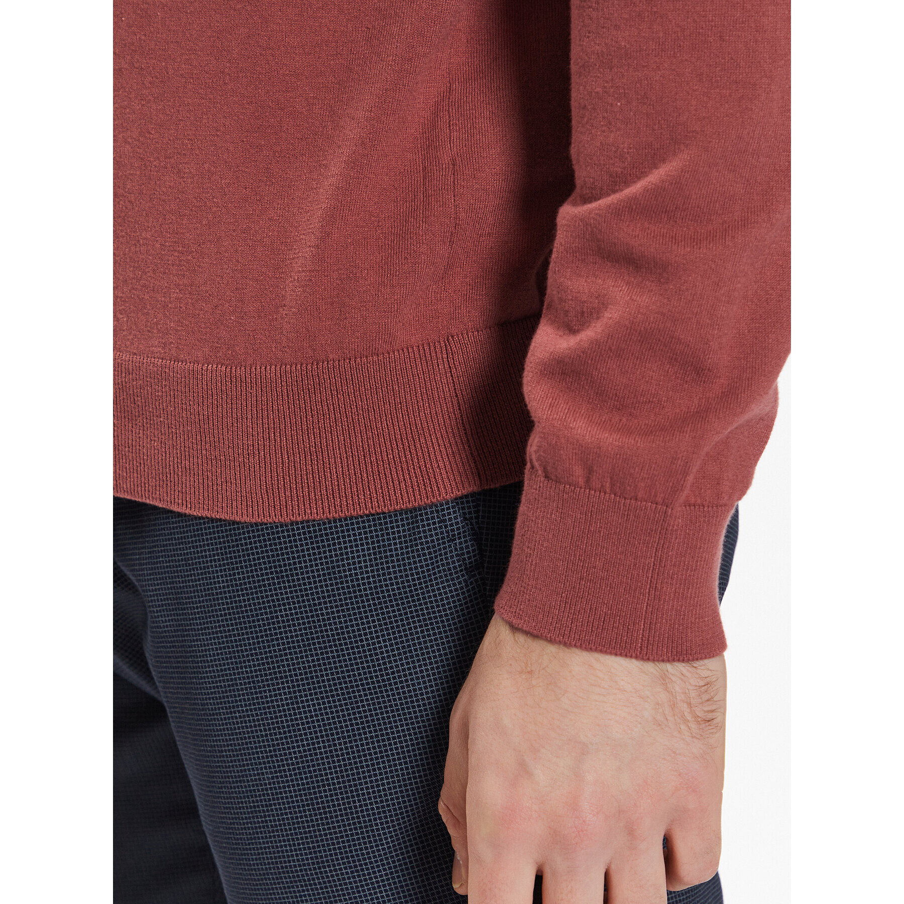 Sisley Пуловер 10F2S1C78 Оранжев Slim Fit - Pepit.bg