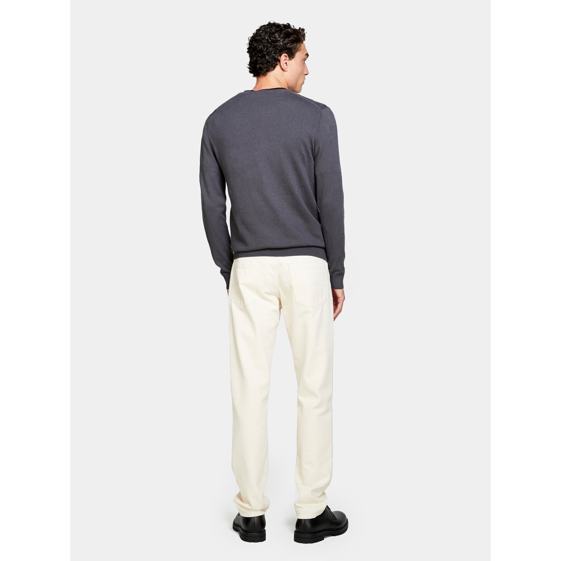 Sisley Пуловер 10F2S1C78 Сив Slim Fit - Pepit.bg