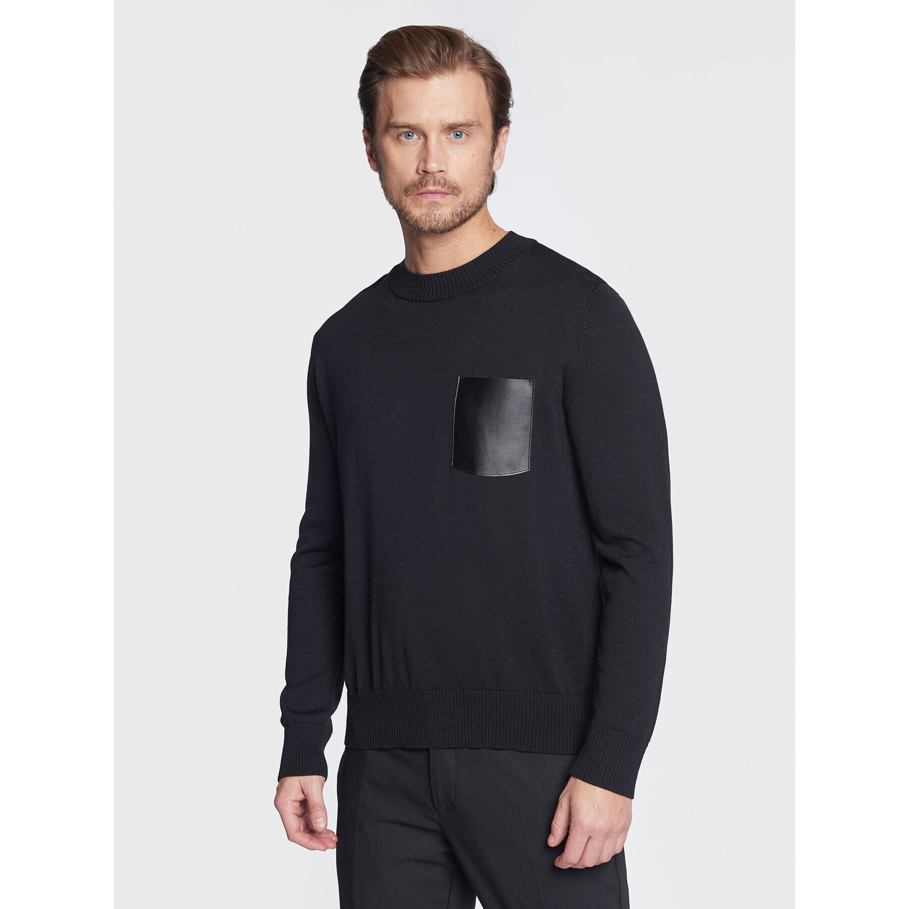 Sisley Пуловер 129MS1014 Черен Regular Fit - Pepit.bg