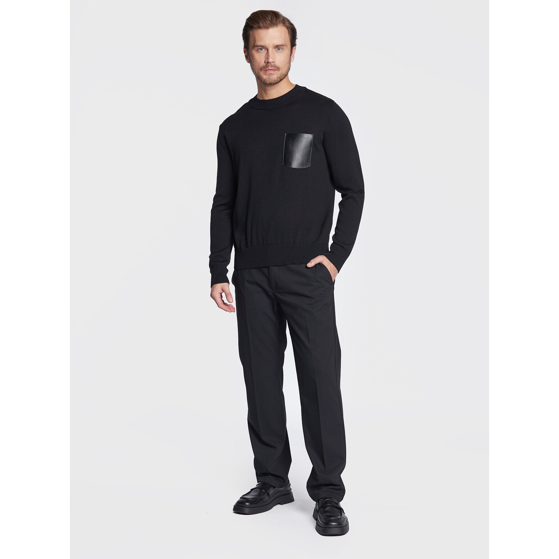 Sisley Пуловер 129MS1014 Черен Regular Fit - Pepit.bg