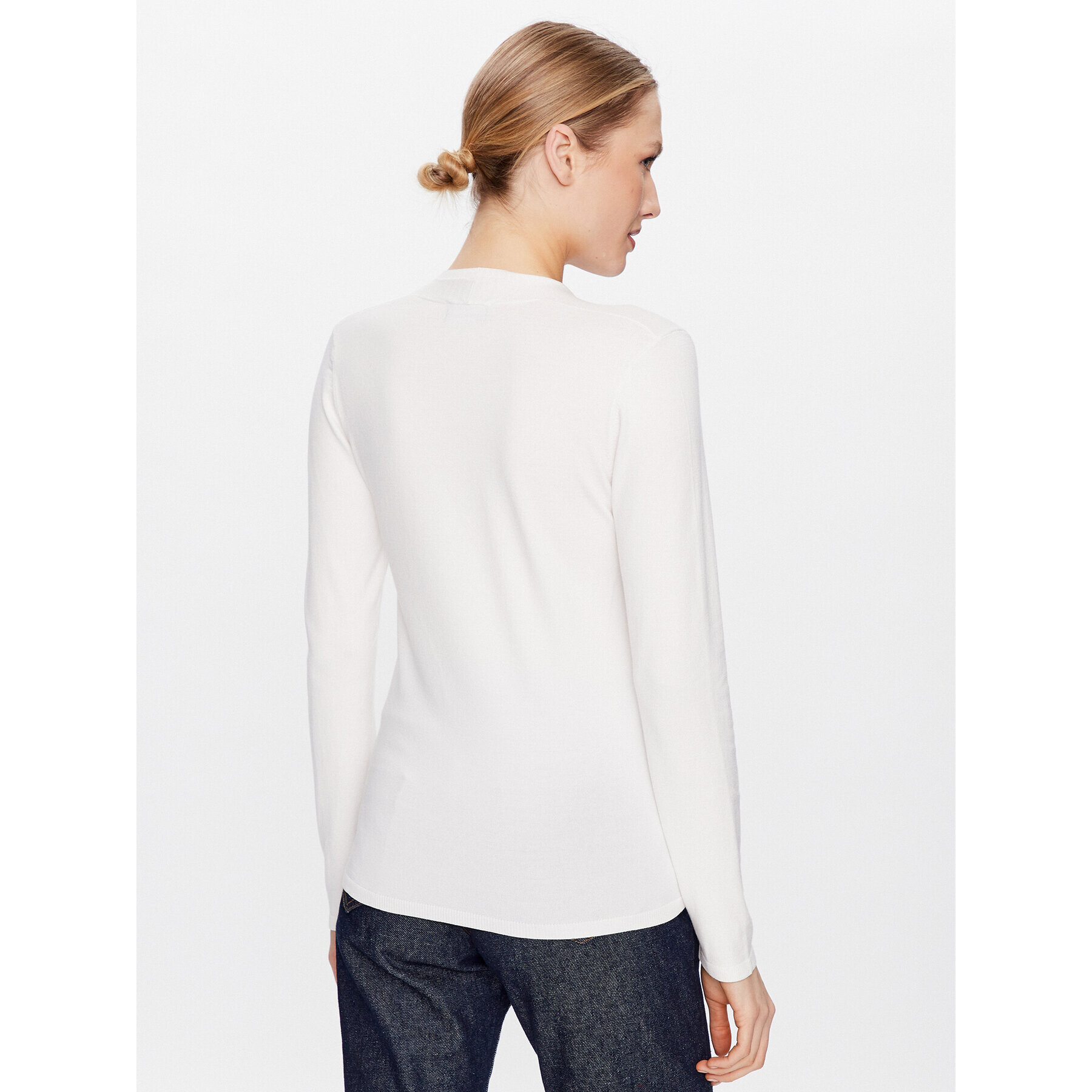 Sisley Пуловер 14ETM400H Бял Regular Fit - Pepit.bg
