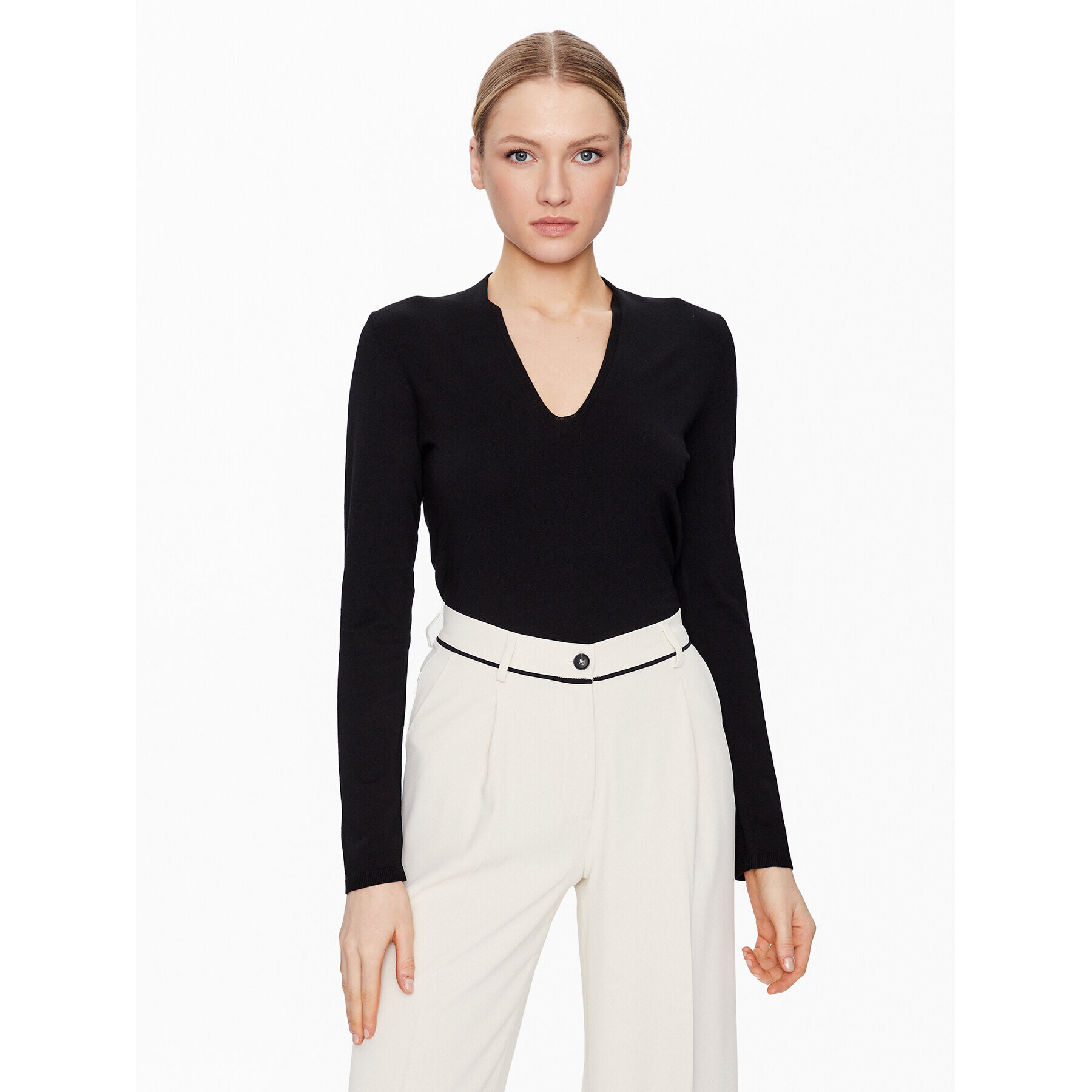 Sisley Пуловер 14ETM400H Черен Regular Fit - Pepit.bg