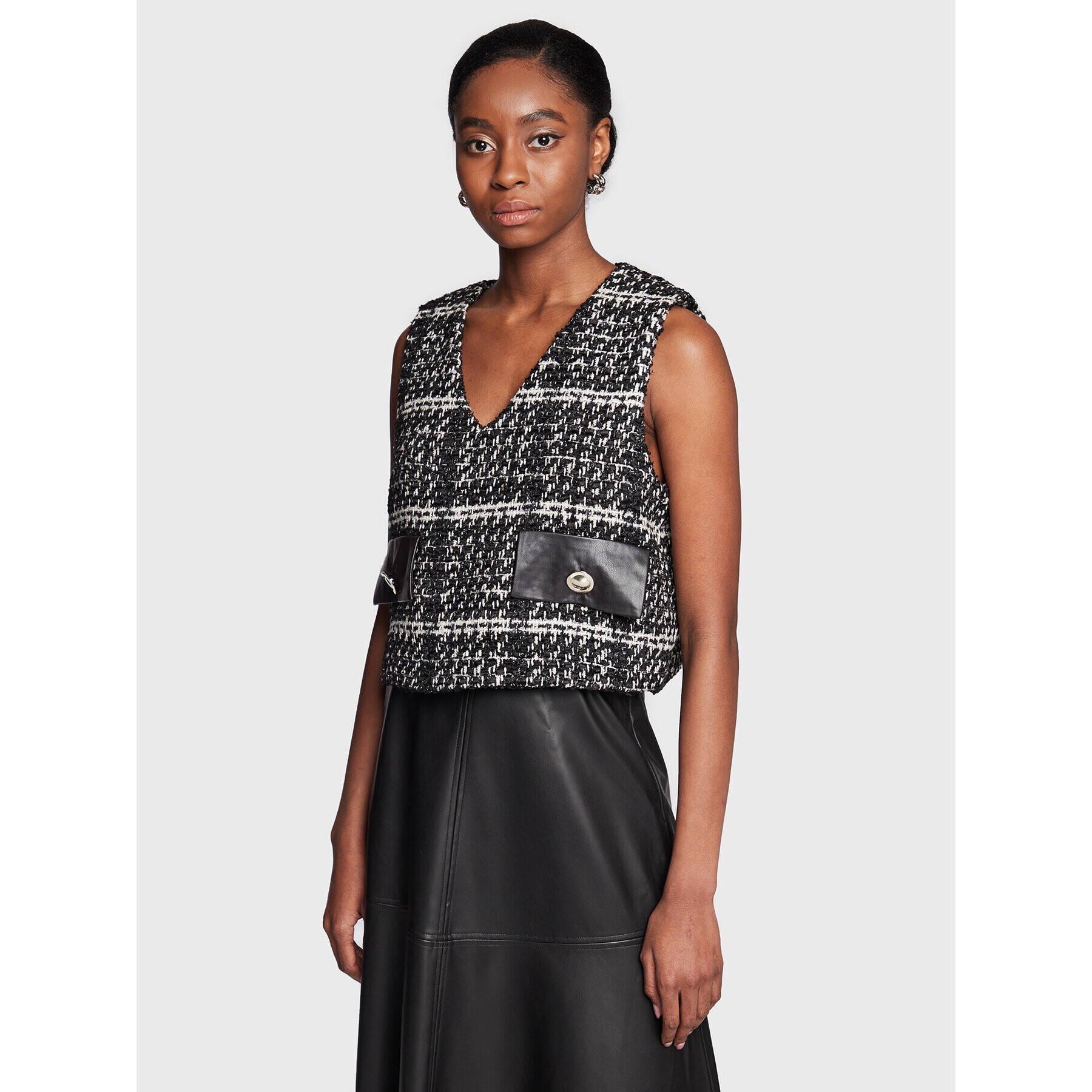 Sisley Пуловер 5SYLLH00G Черен Regular Fit - Pepit.bg