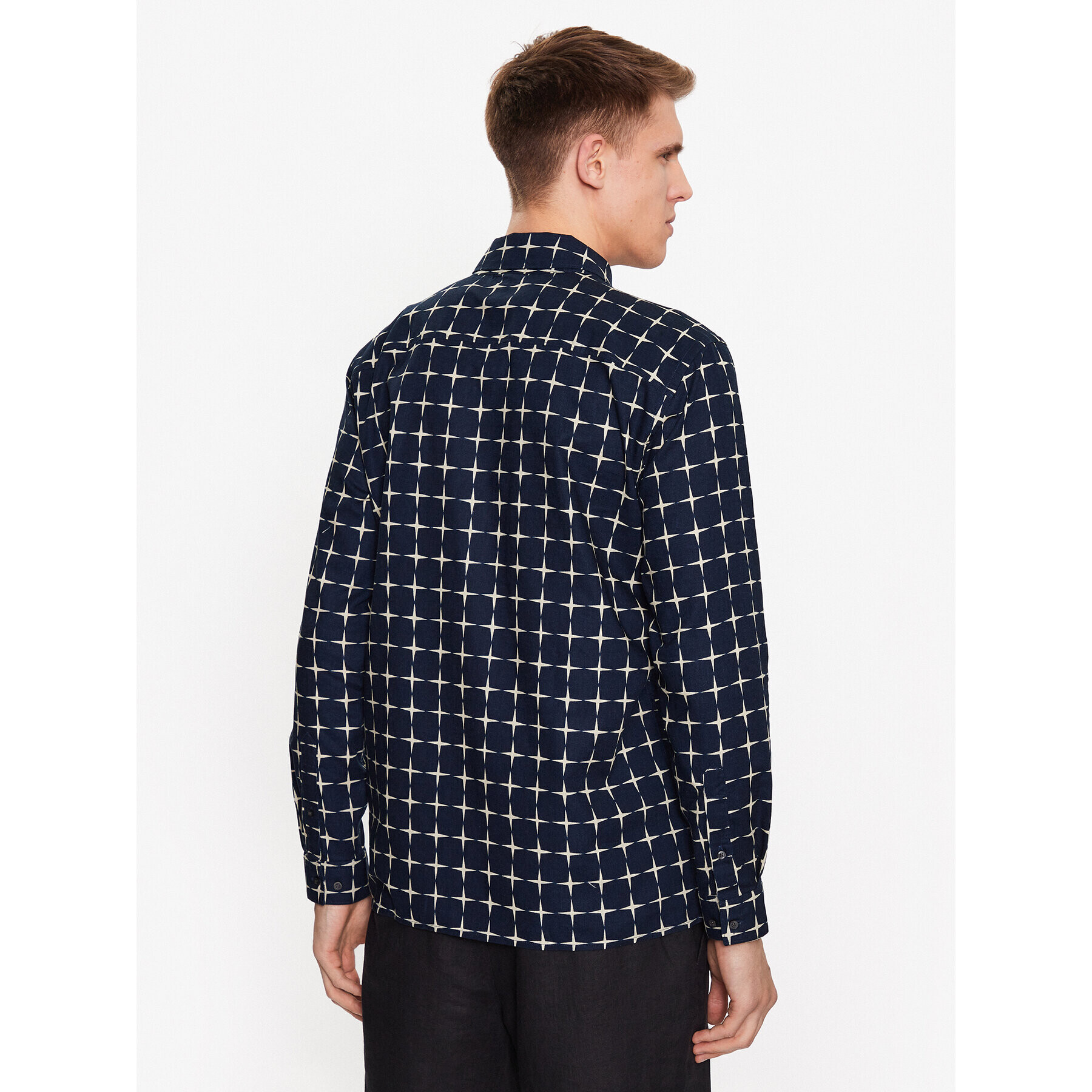 Sisley Риза 589VSQ023 Тъмносин Regular Fit - Pepit.bg