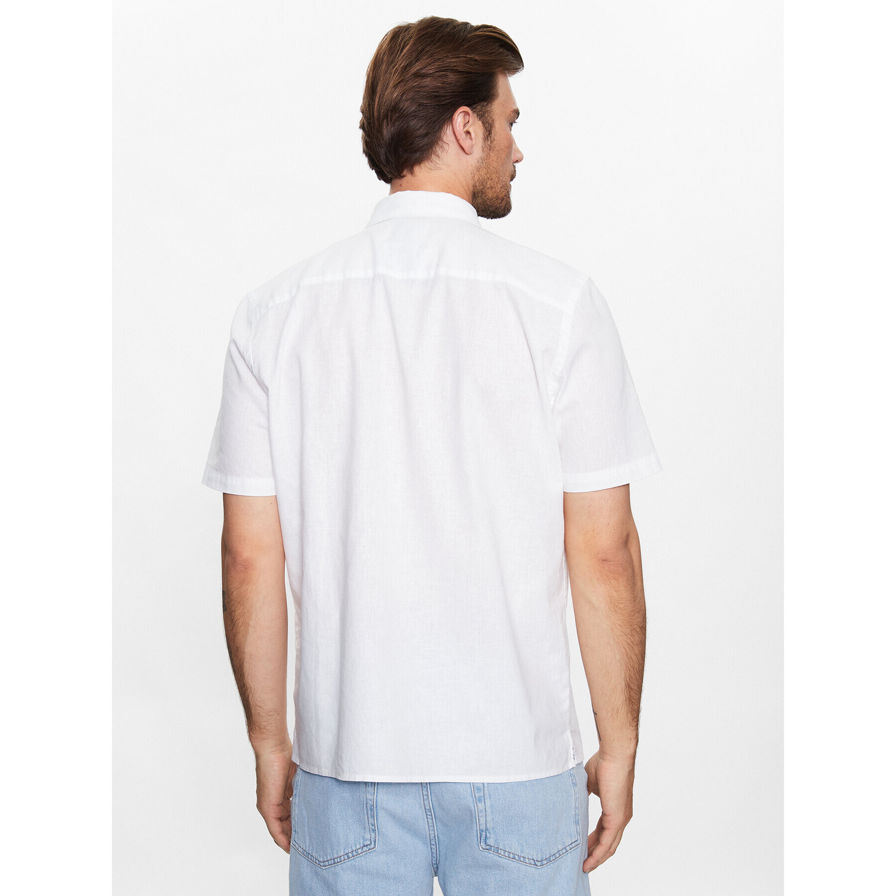 Sisley Риза 59A2SQ01Y Бял Regular Fit - Pepit.bg