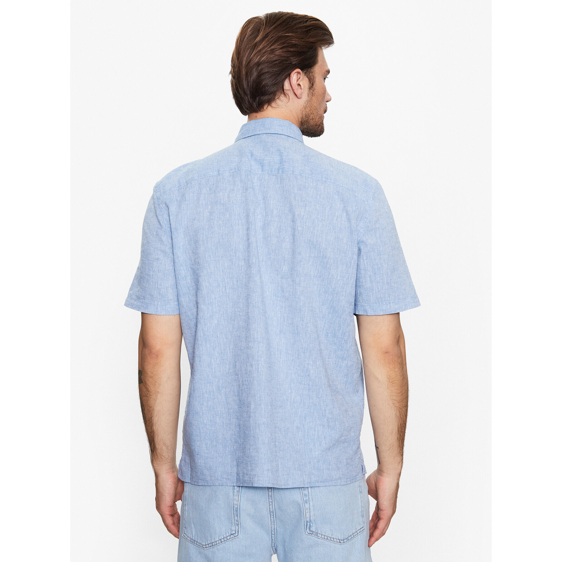 Sisley Риза 59A2SQ01Y Син Regular Fit - Pepit.bg