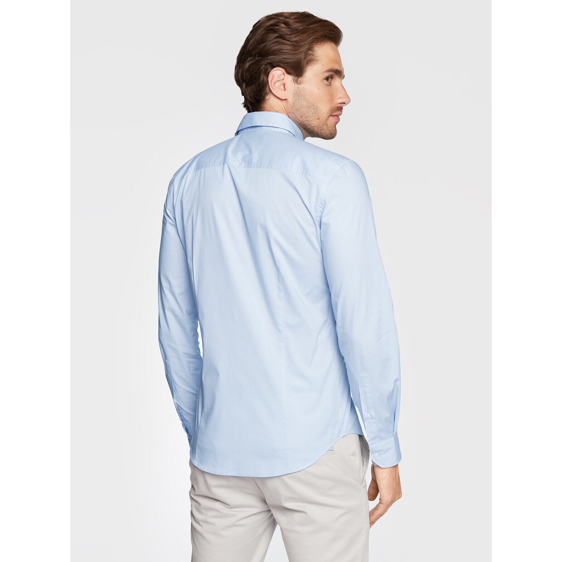Sisley Риза 5CNX5QL19 Син Slim Fit - Pepit.bg